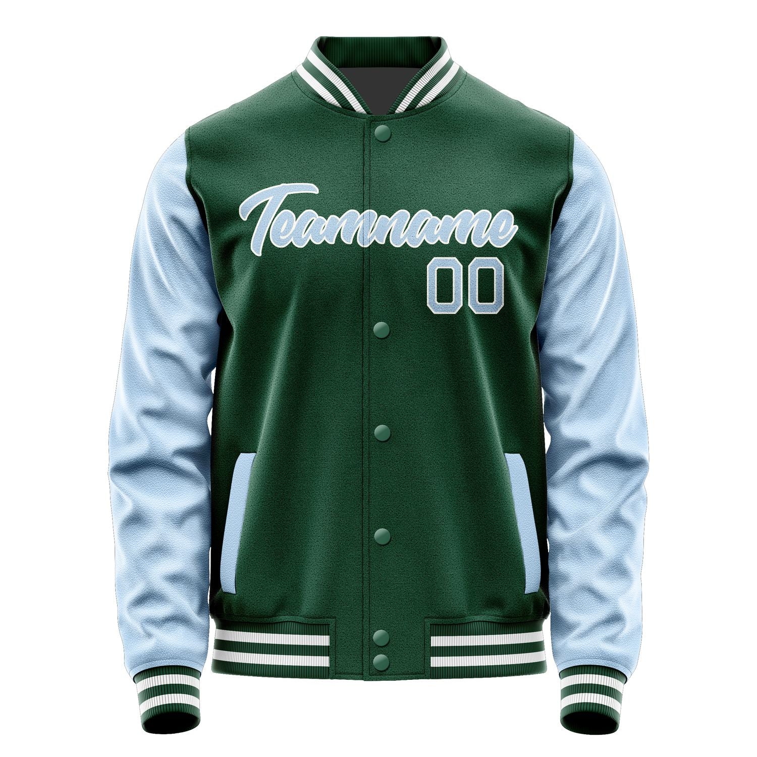 Custom Green Light Blue Jacket JA0505080518B21808