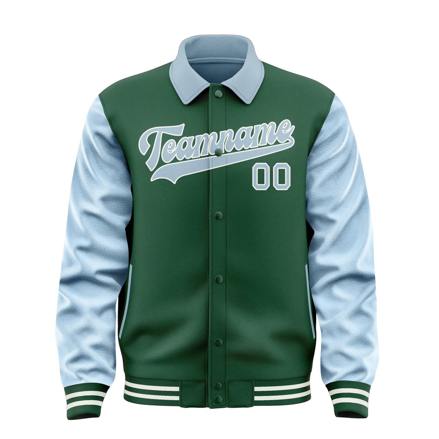 Custom Green Light Blue Jacket