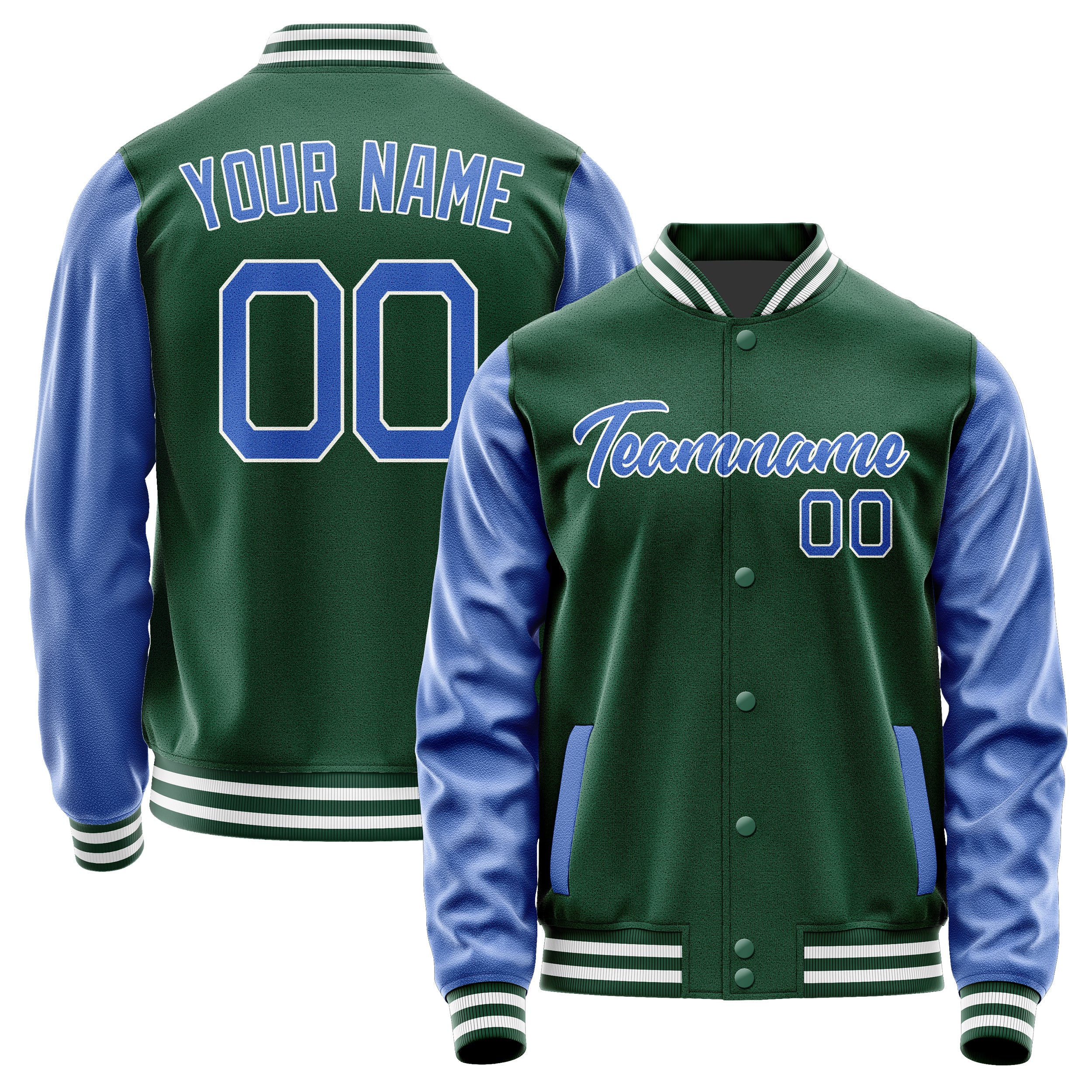 Custom Green Sky Blue Jacket JA0505090518B21809