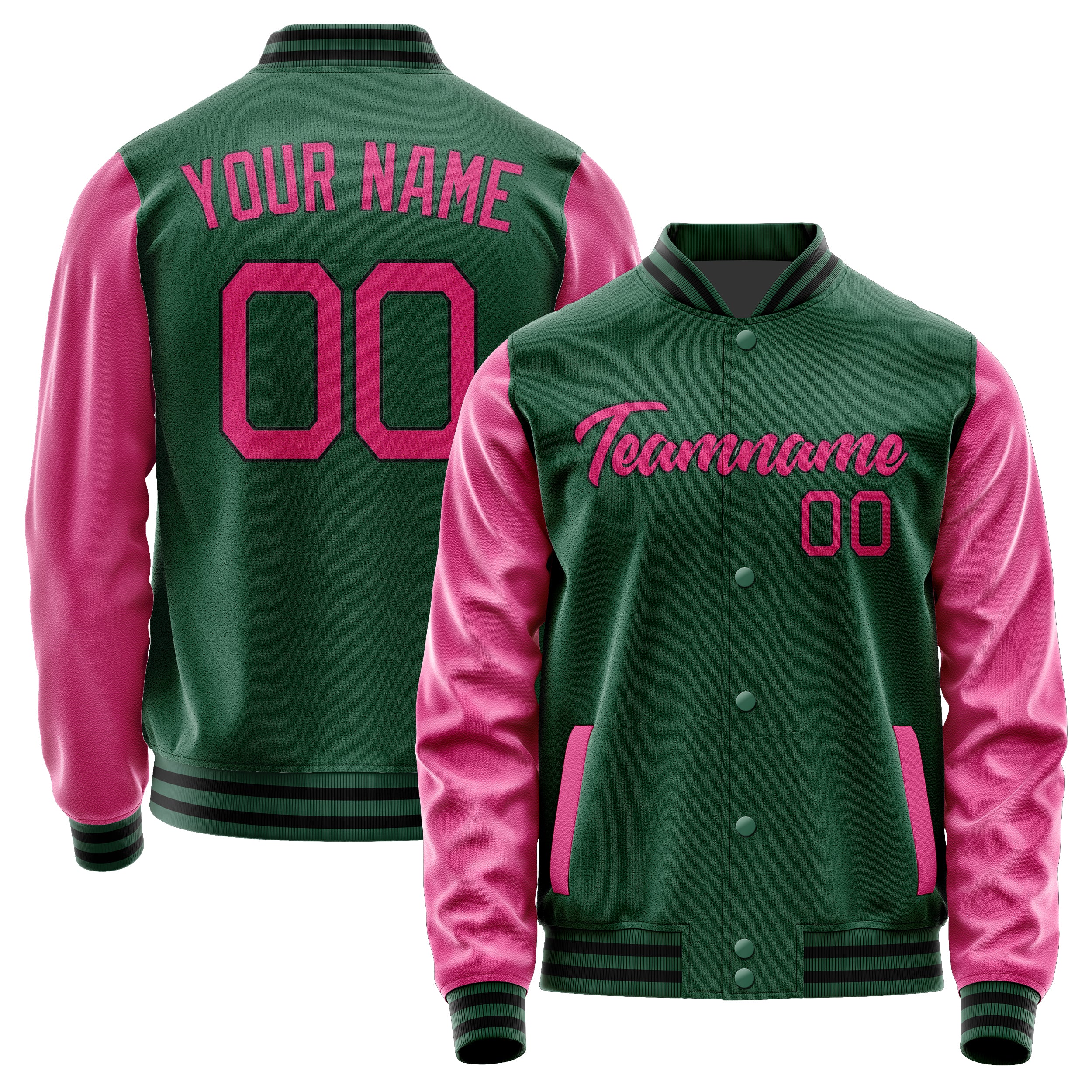Custom Green Pink Jacket JA0505130517B21713