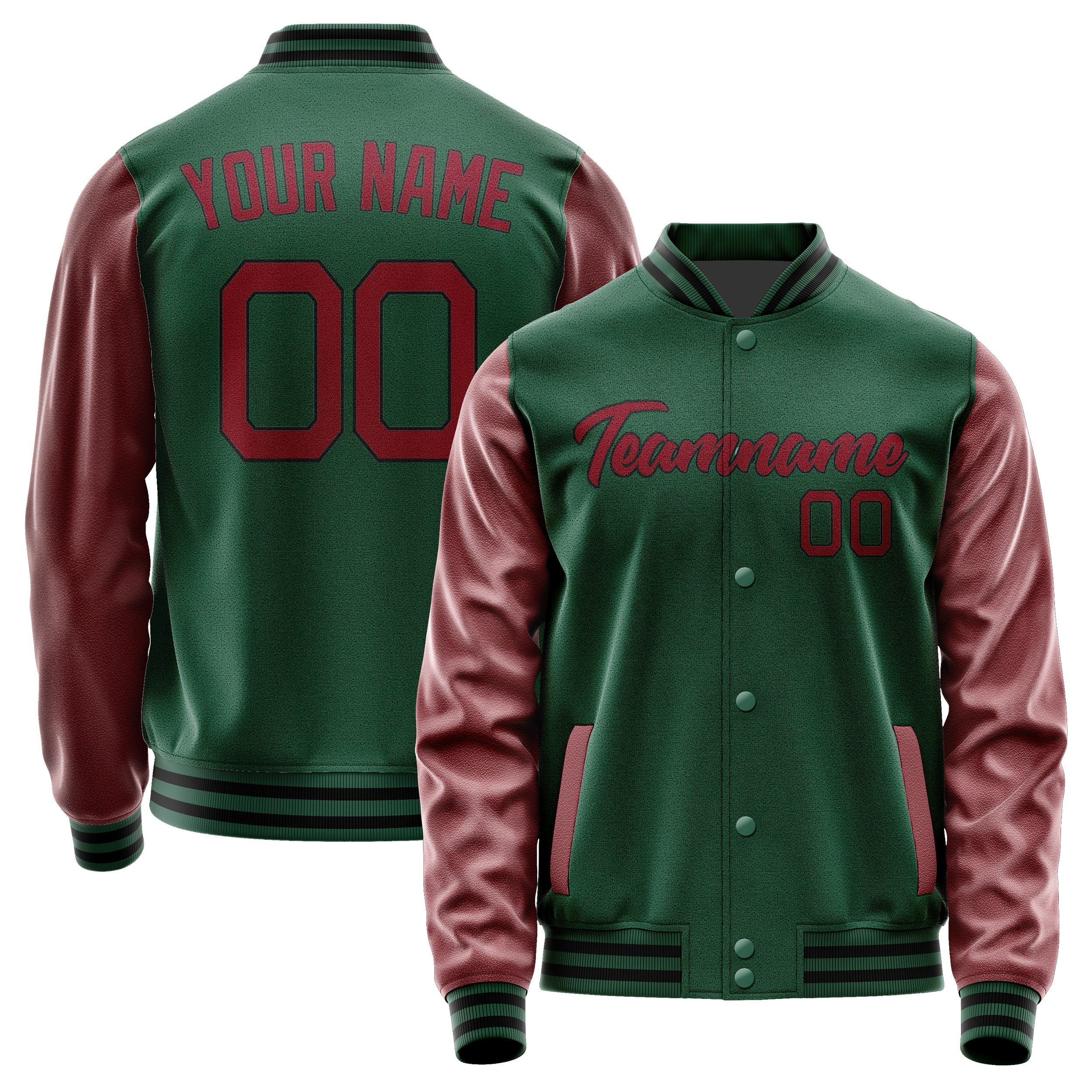 Custom Green Crimson Red Jacket JA0505150517B21715