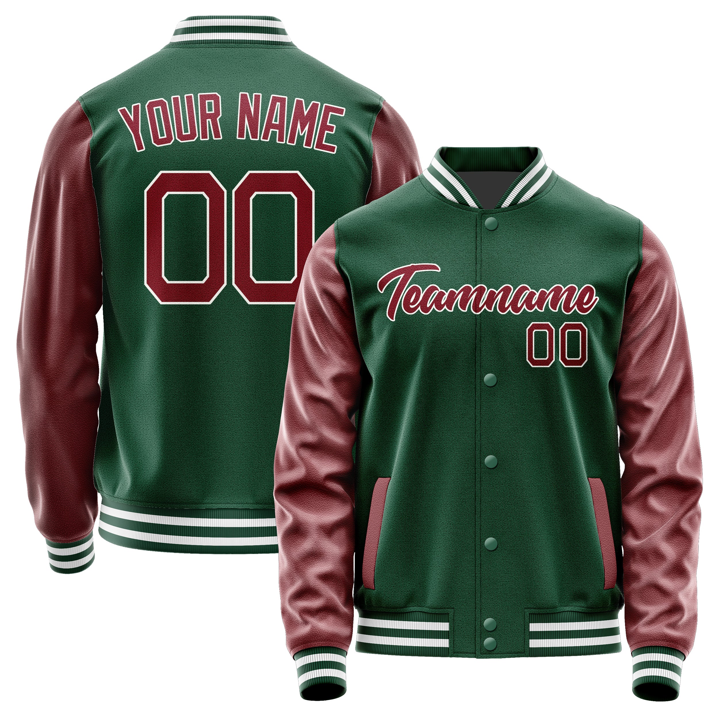 Custom Green Crimson Red Jacket JA0505150518B21815