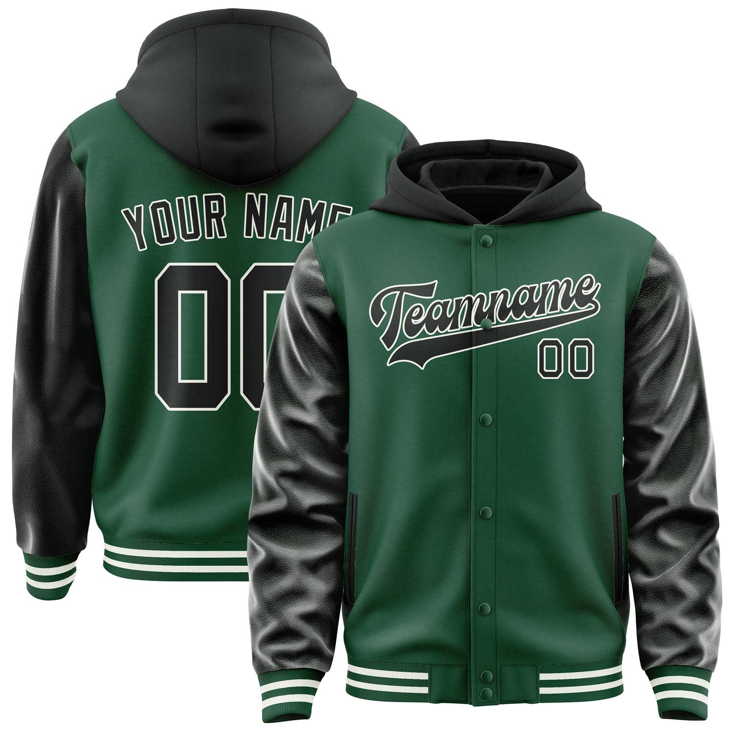 Custom Green Black Jacket
