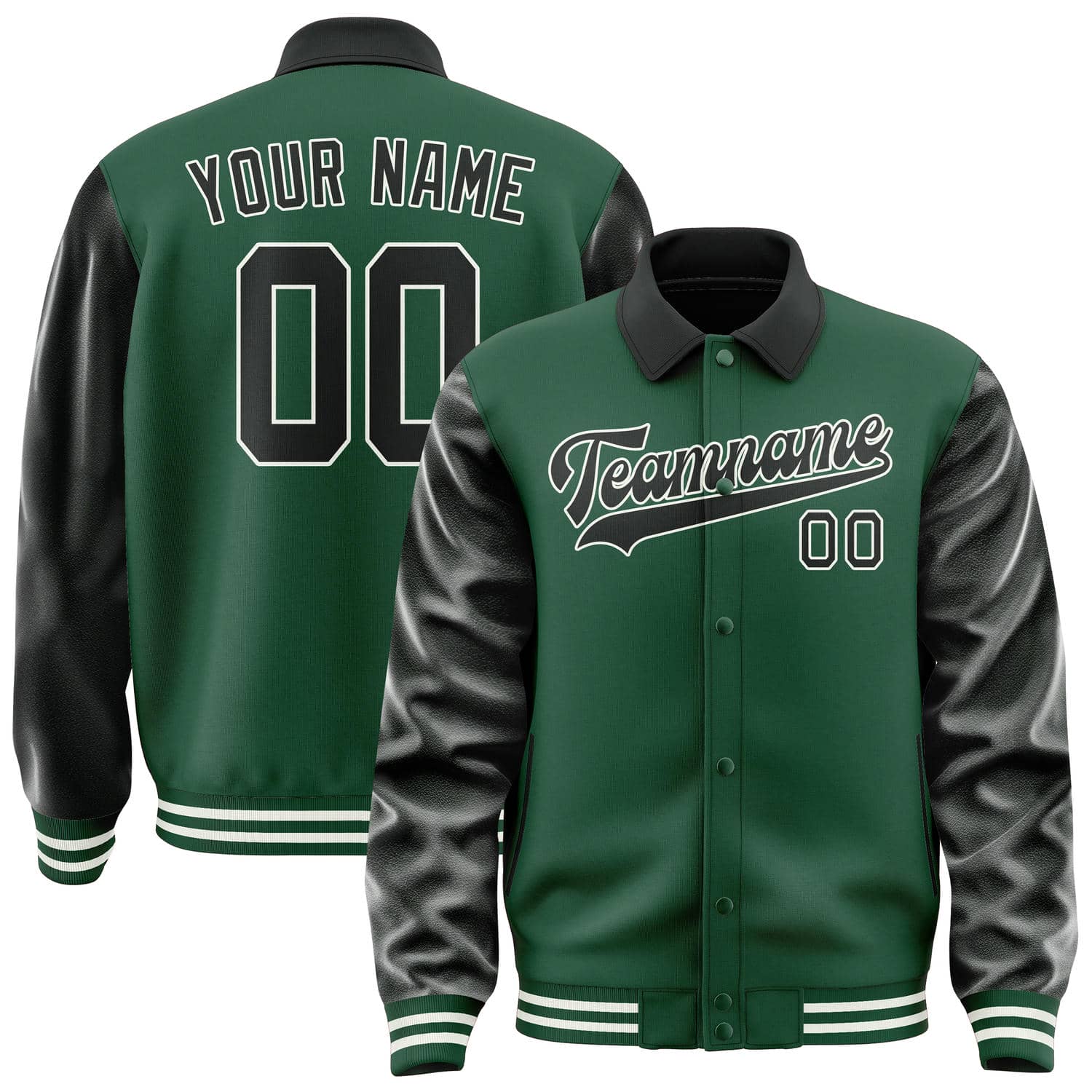 Custom Green Black Jacket