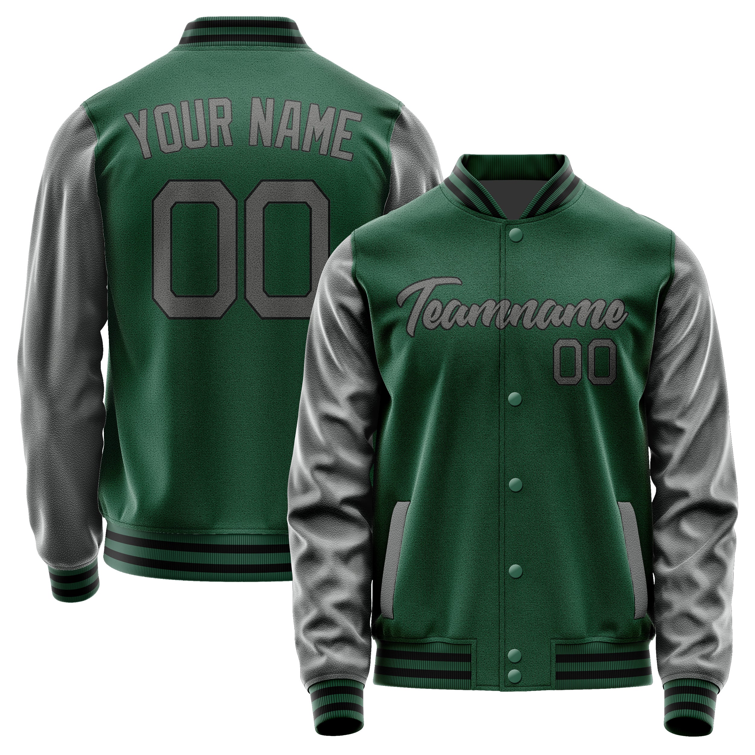 Custom Green Dark Grey Jacket JA0505200517B21720