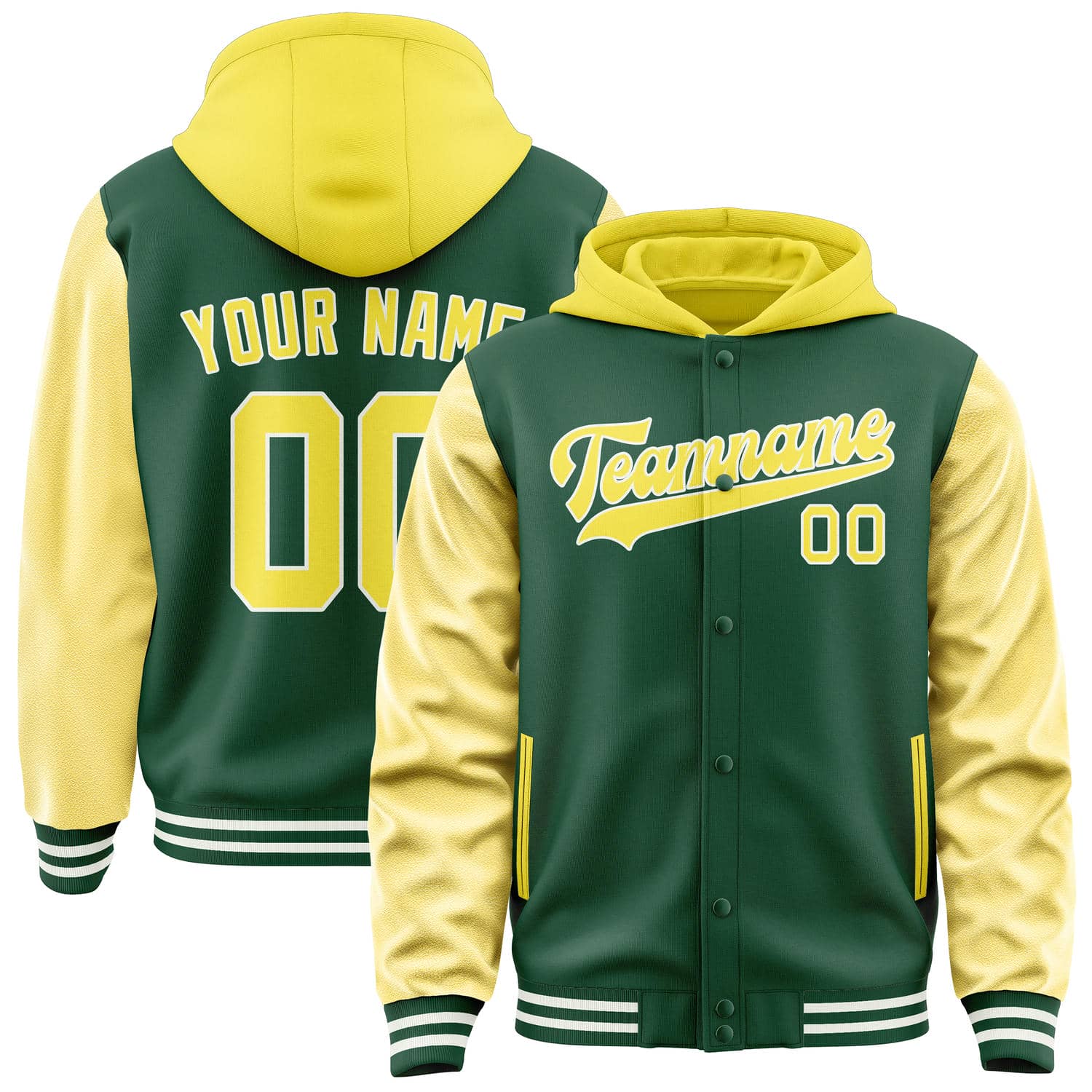 Custom Green Light Yellow Jacket