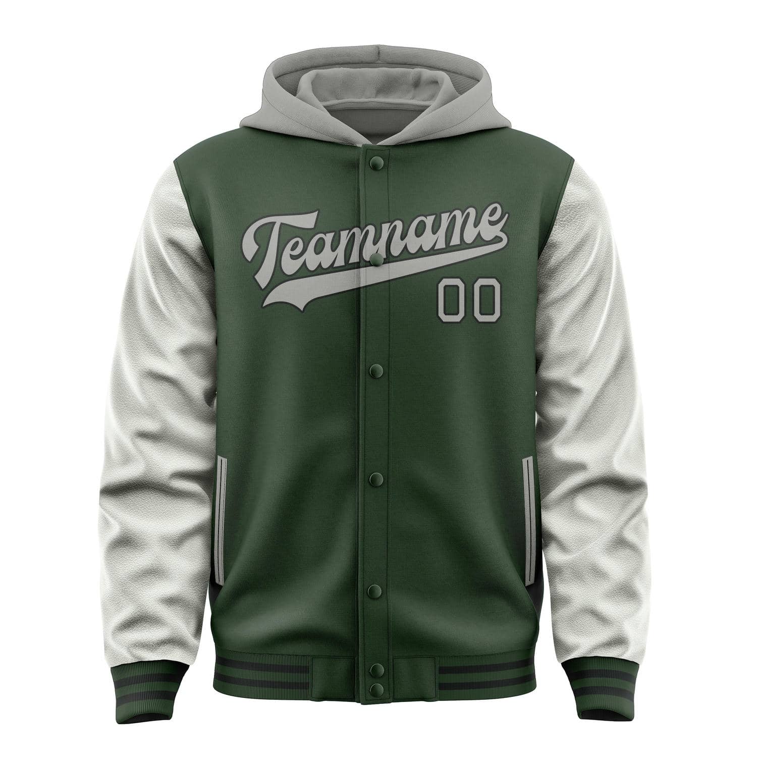 Custom Dark Green Gray Jacket