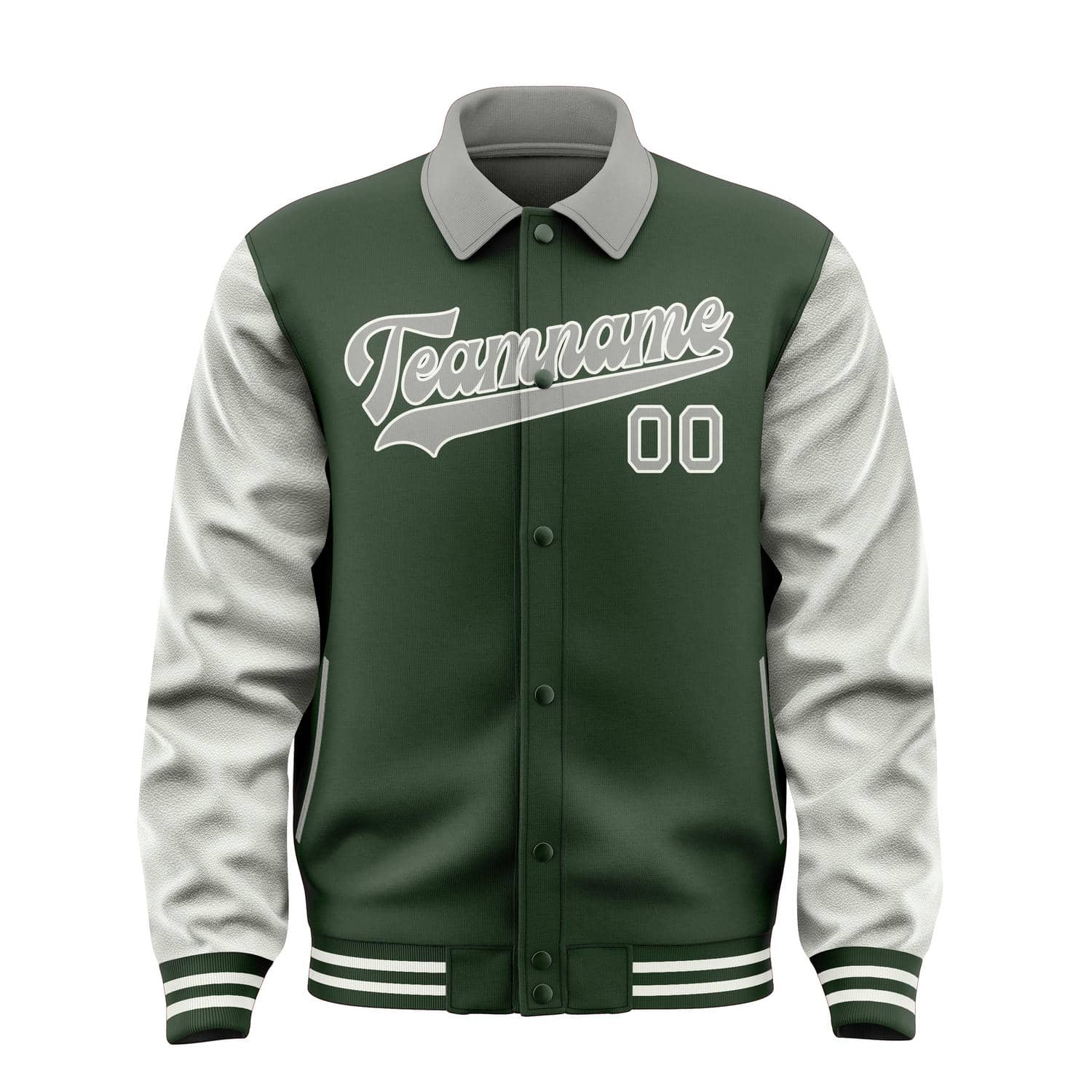 Custom Dark Green Gray Jacket