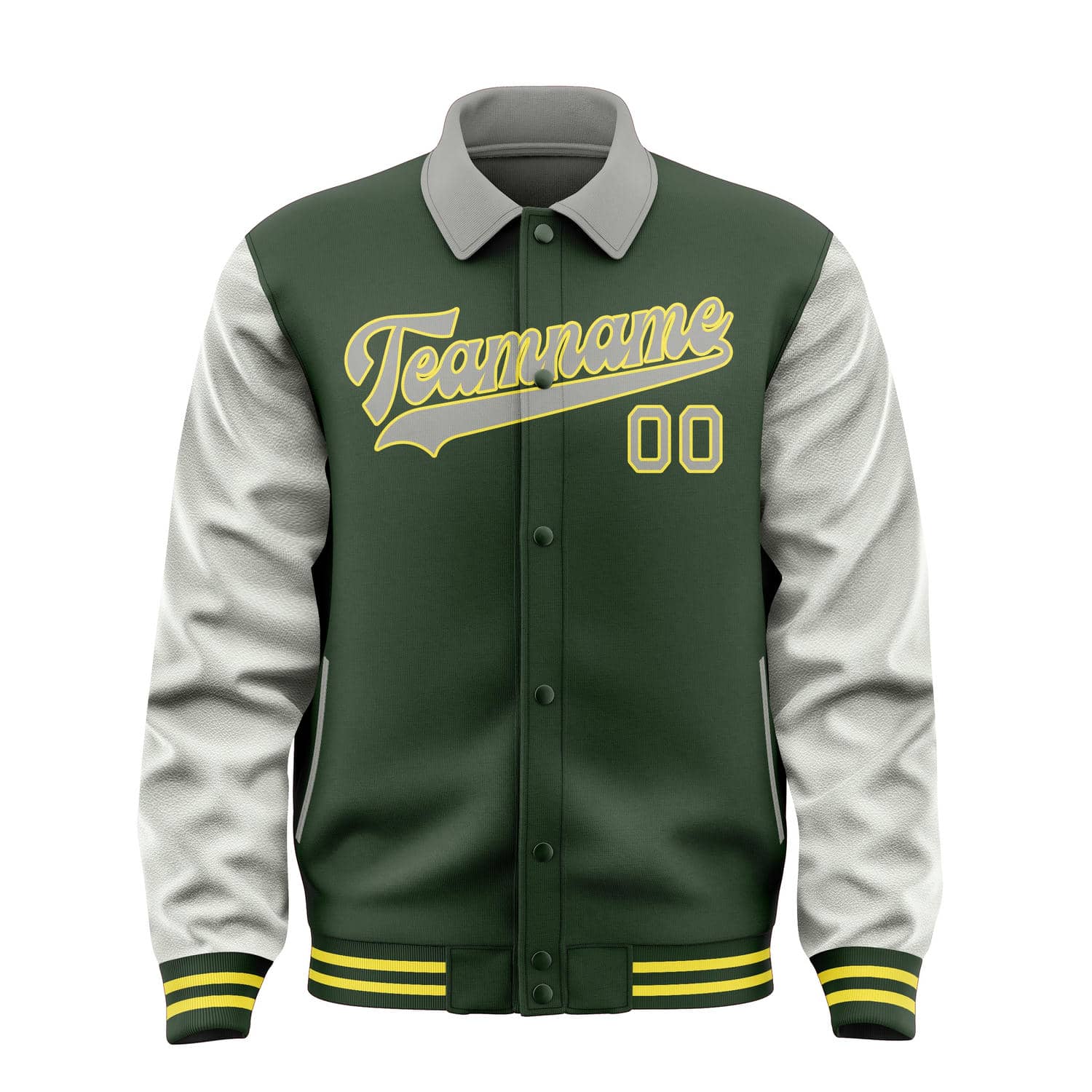 Custom Dark Green Gray Jacket
