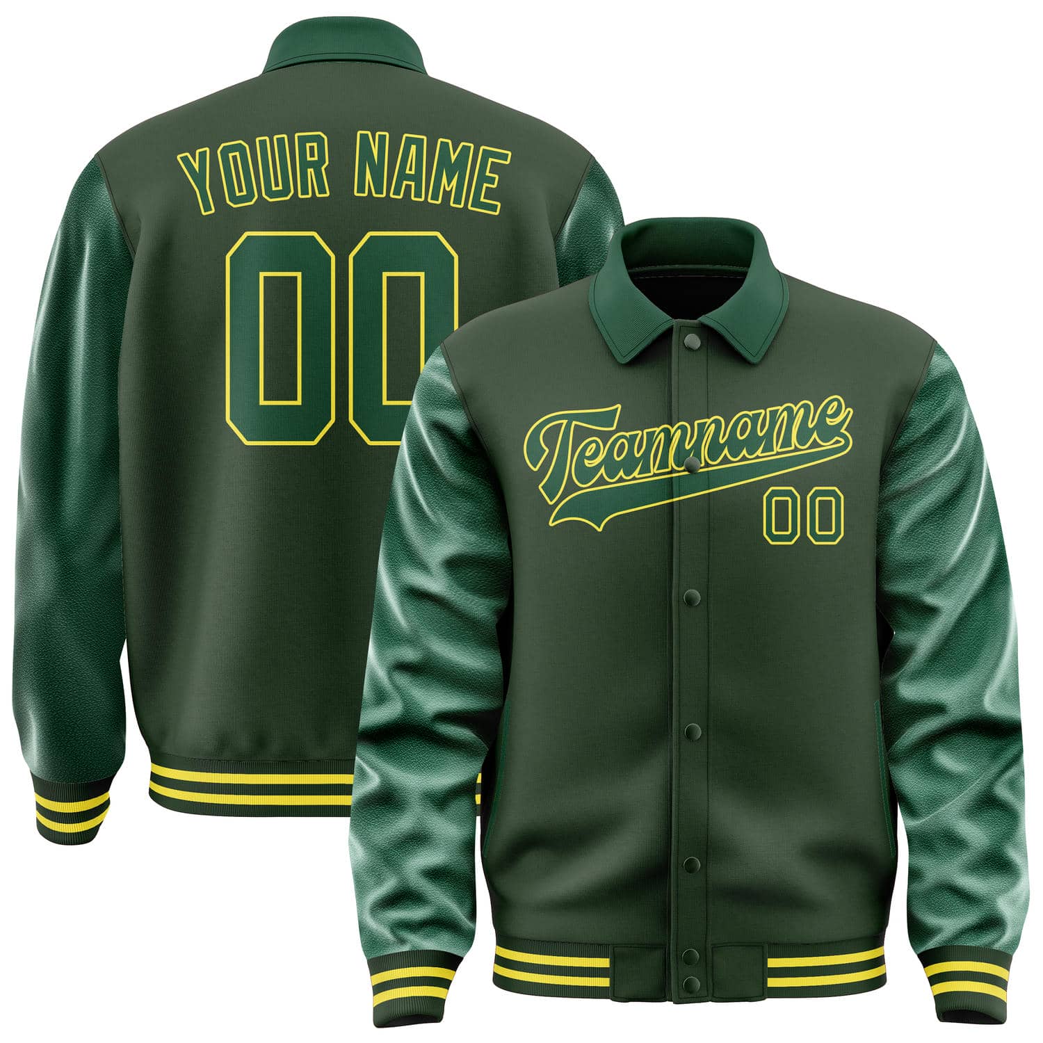 Custom Dark Green Green Jacket