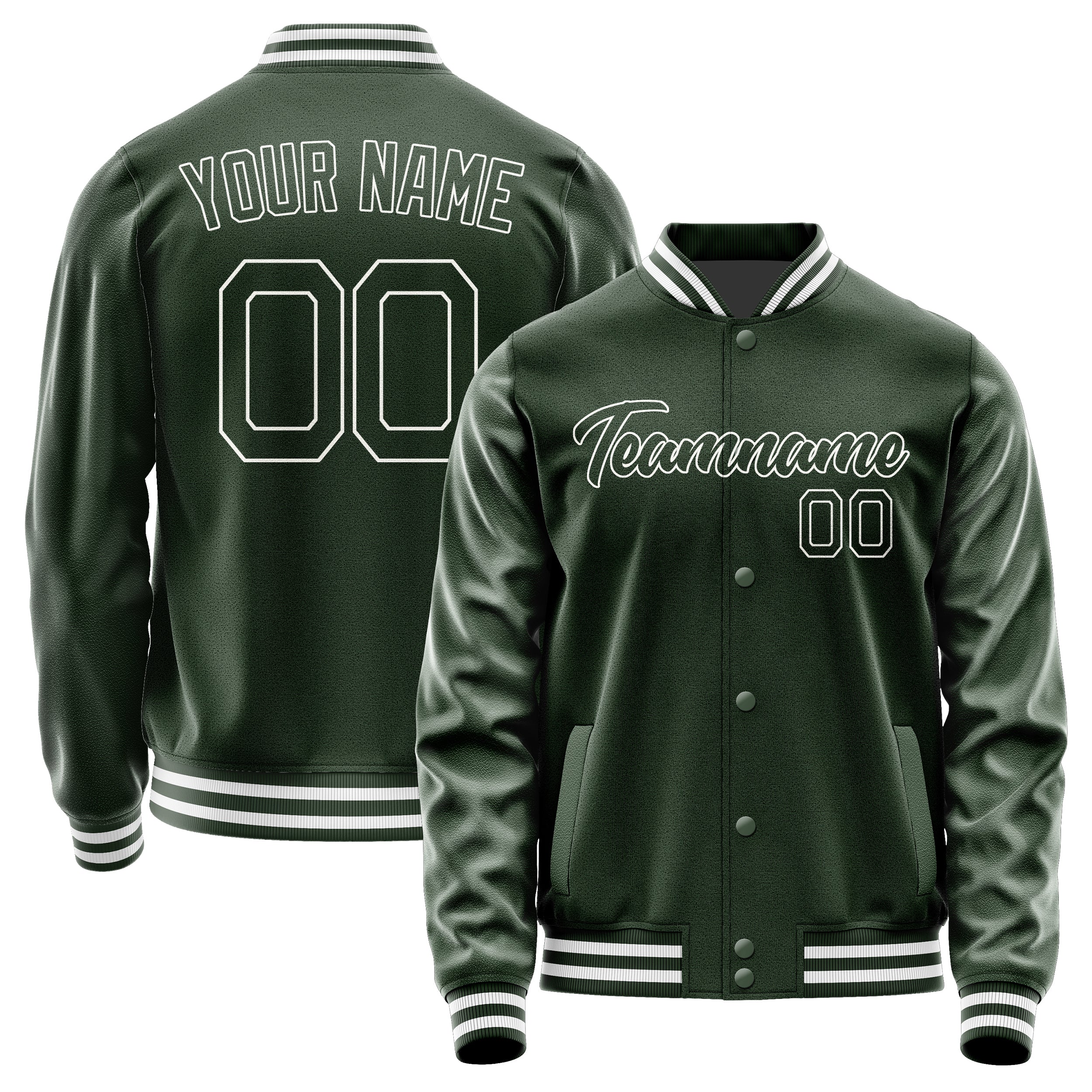 Custom Dark Green Dark Green Jacket JA0606060618B21806
