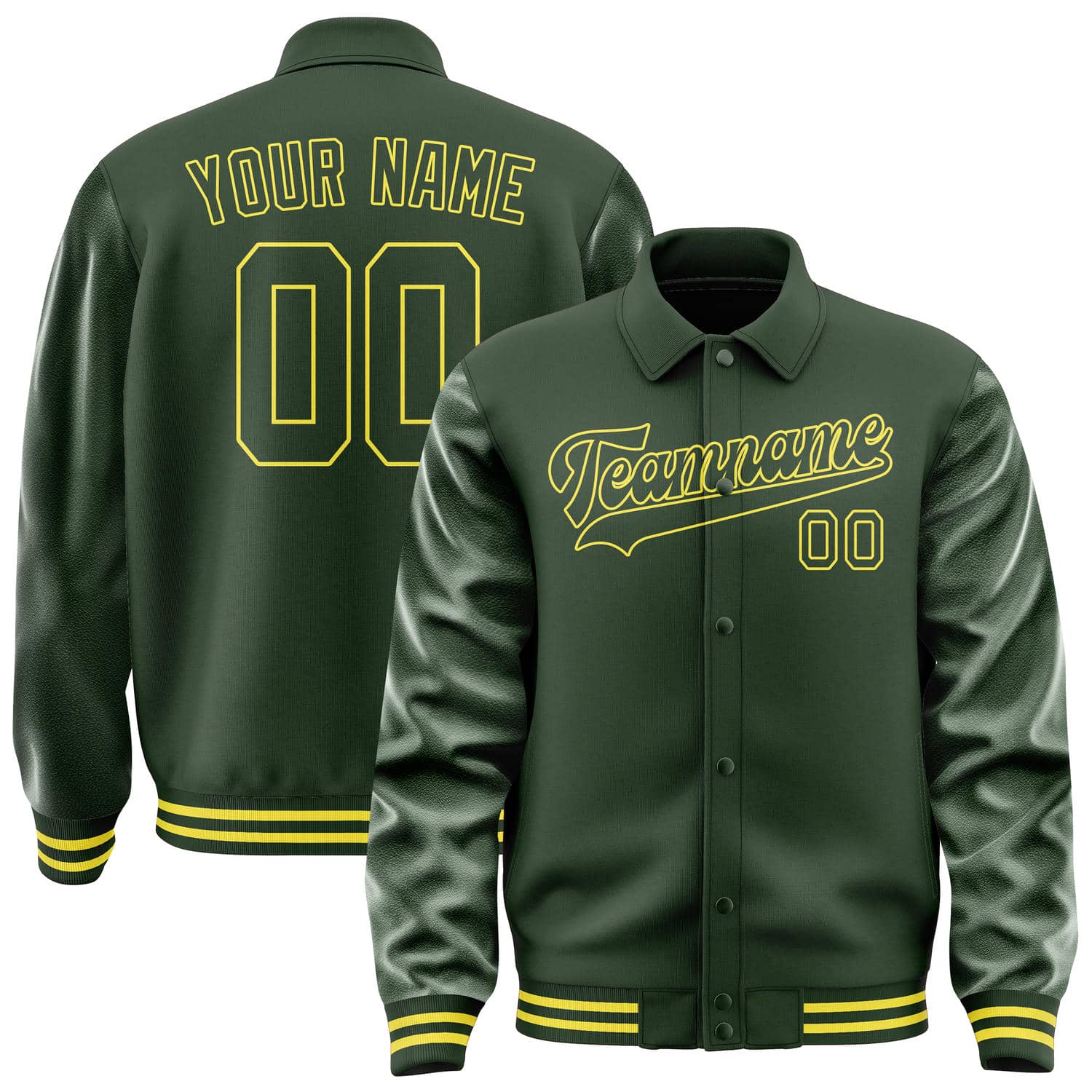 Custom Dark Green Dark Green Jacket