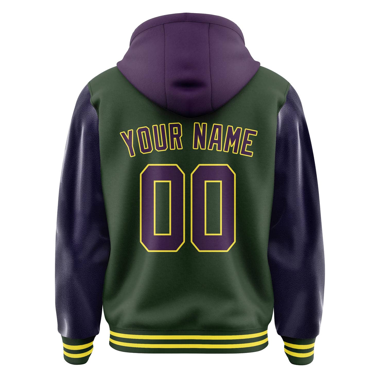 Custom Dark Green Purple Jacket