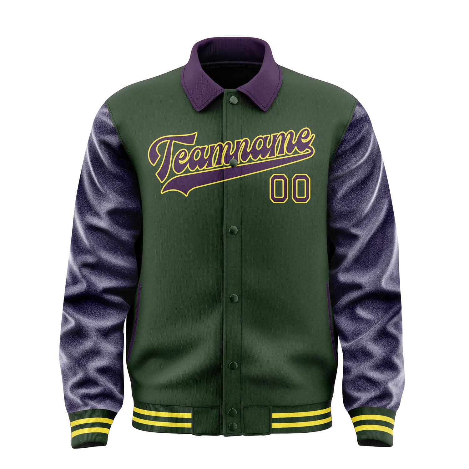 Custom Dark Green Purple Jacket