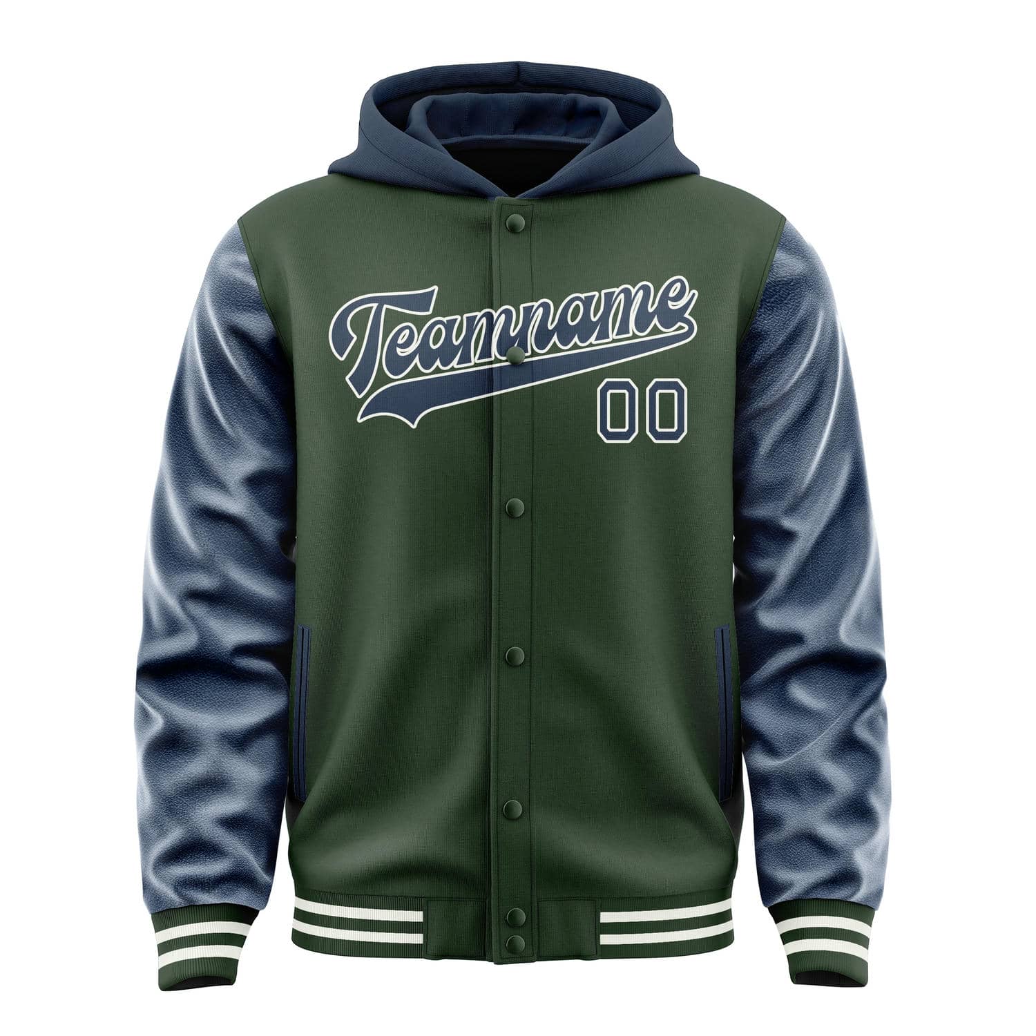Custom Dark Green Blue Jacket