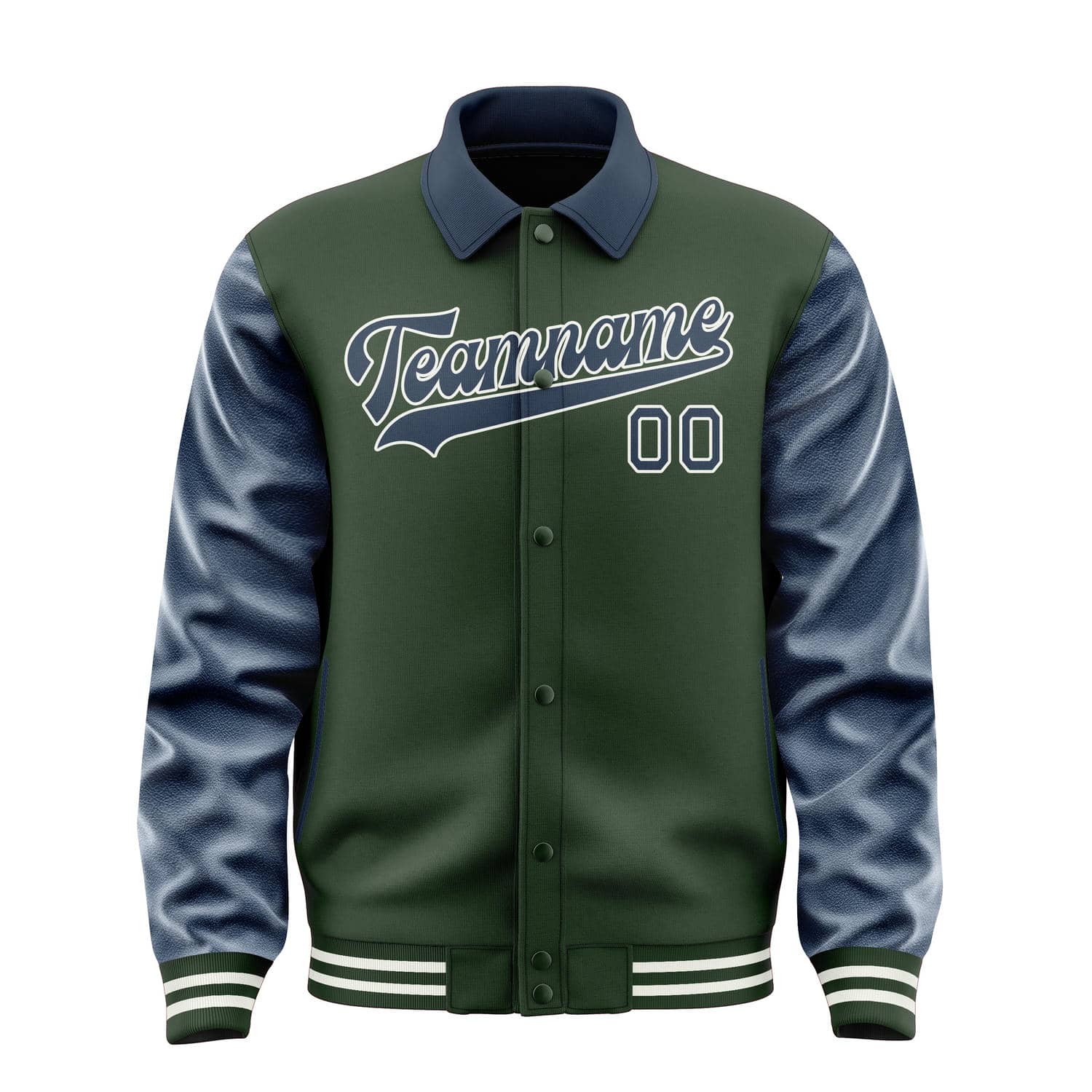 Custom Dark Green Blue Jacket