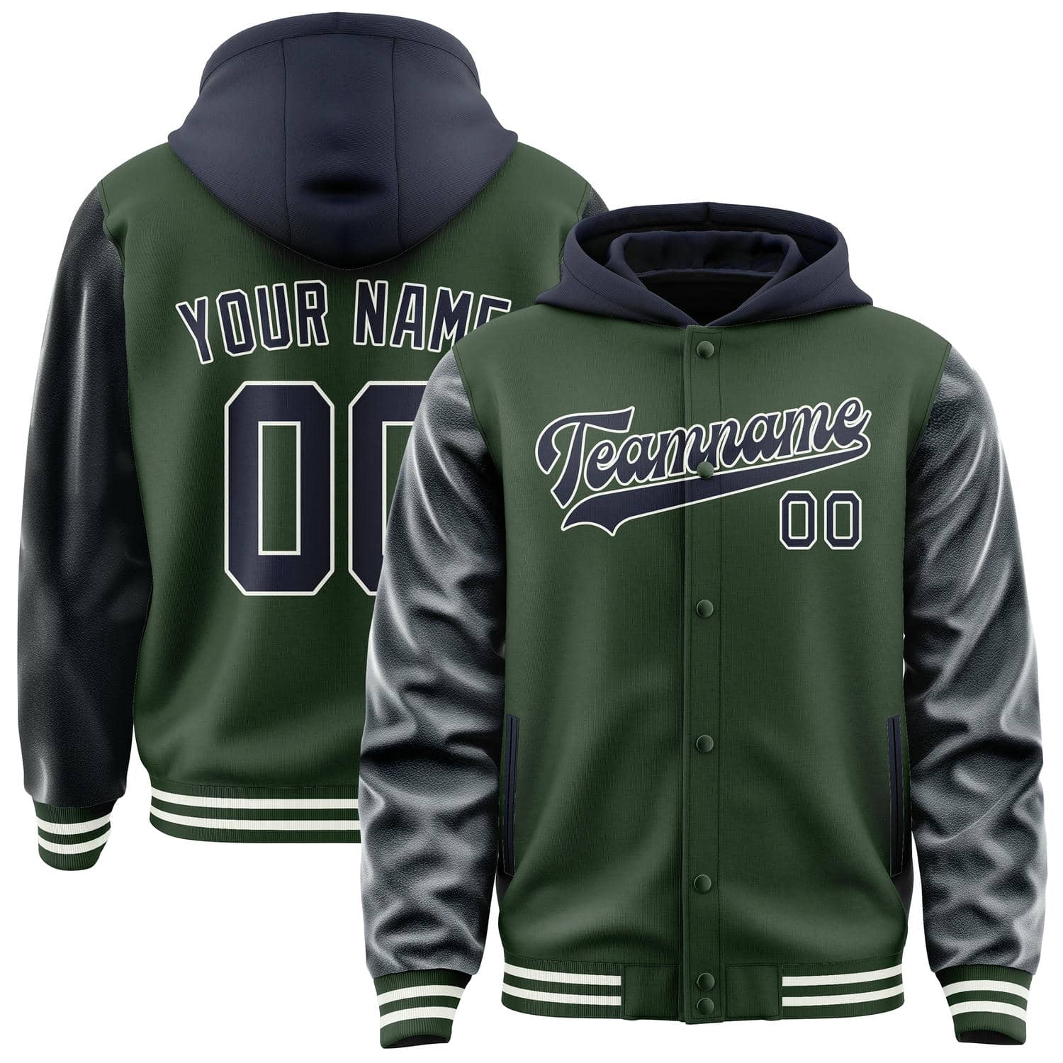 Custom Dark Green Navy Jacket