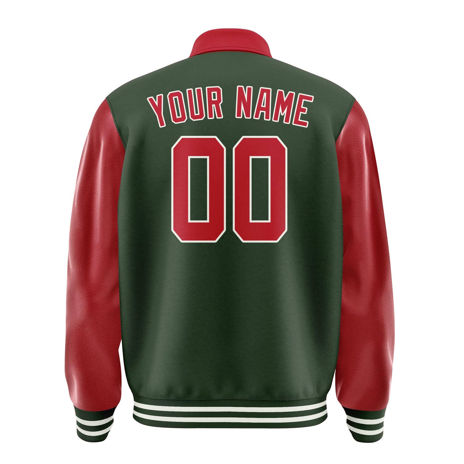 Custom Dark Green Red Jacket