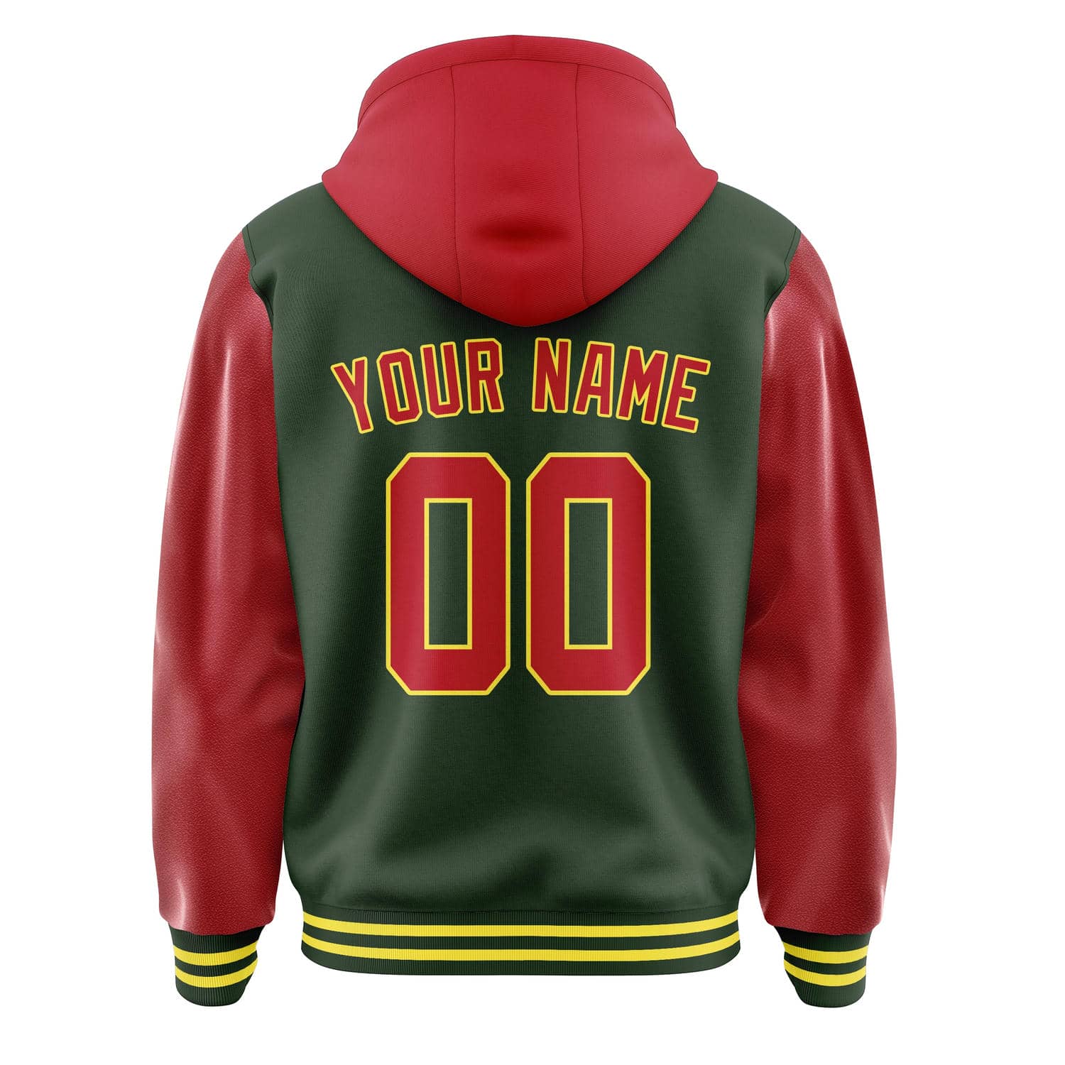 Custom Dark Green Red Jacket