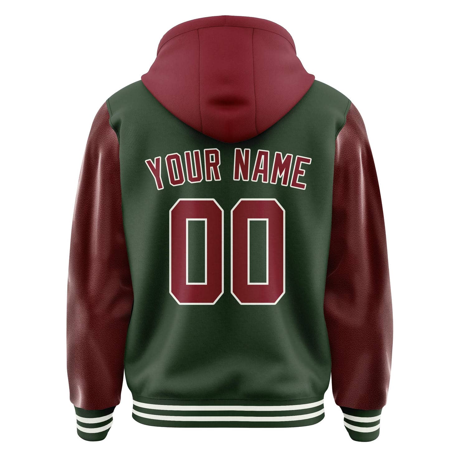Custom Dark Green Crimson Red Jacket