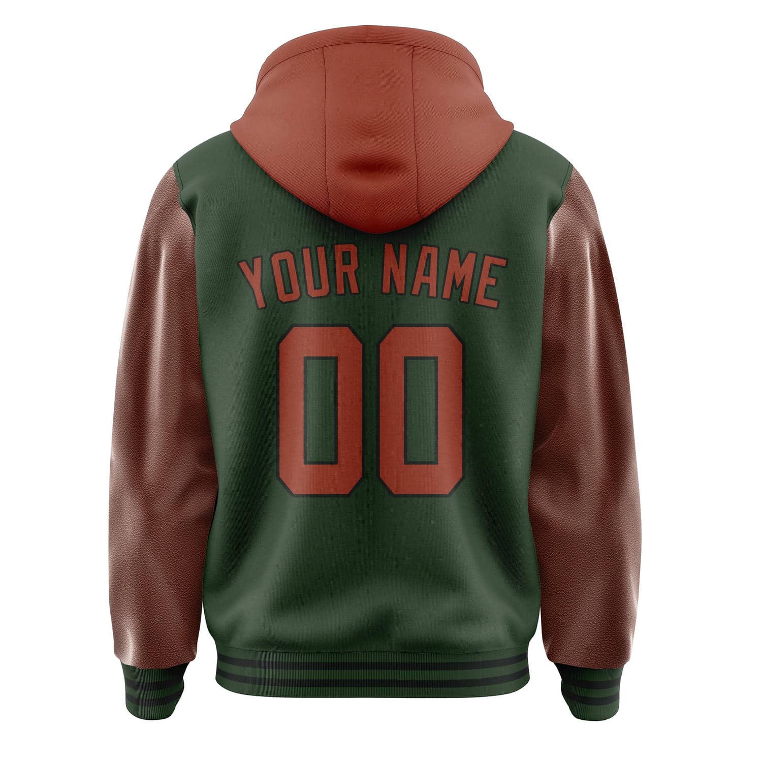 Custom Dark Green Coral Red Jacket