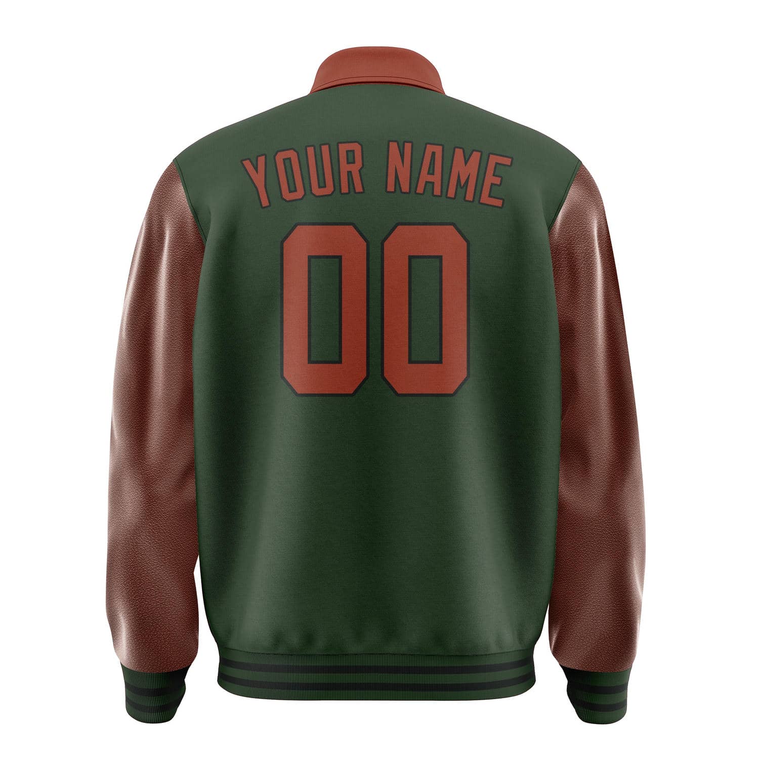 Custom Dark Green Coral Red Jacket