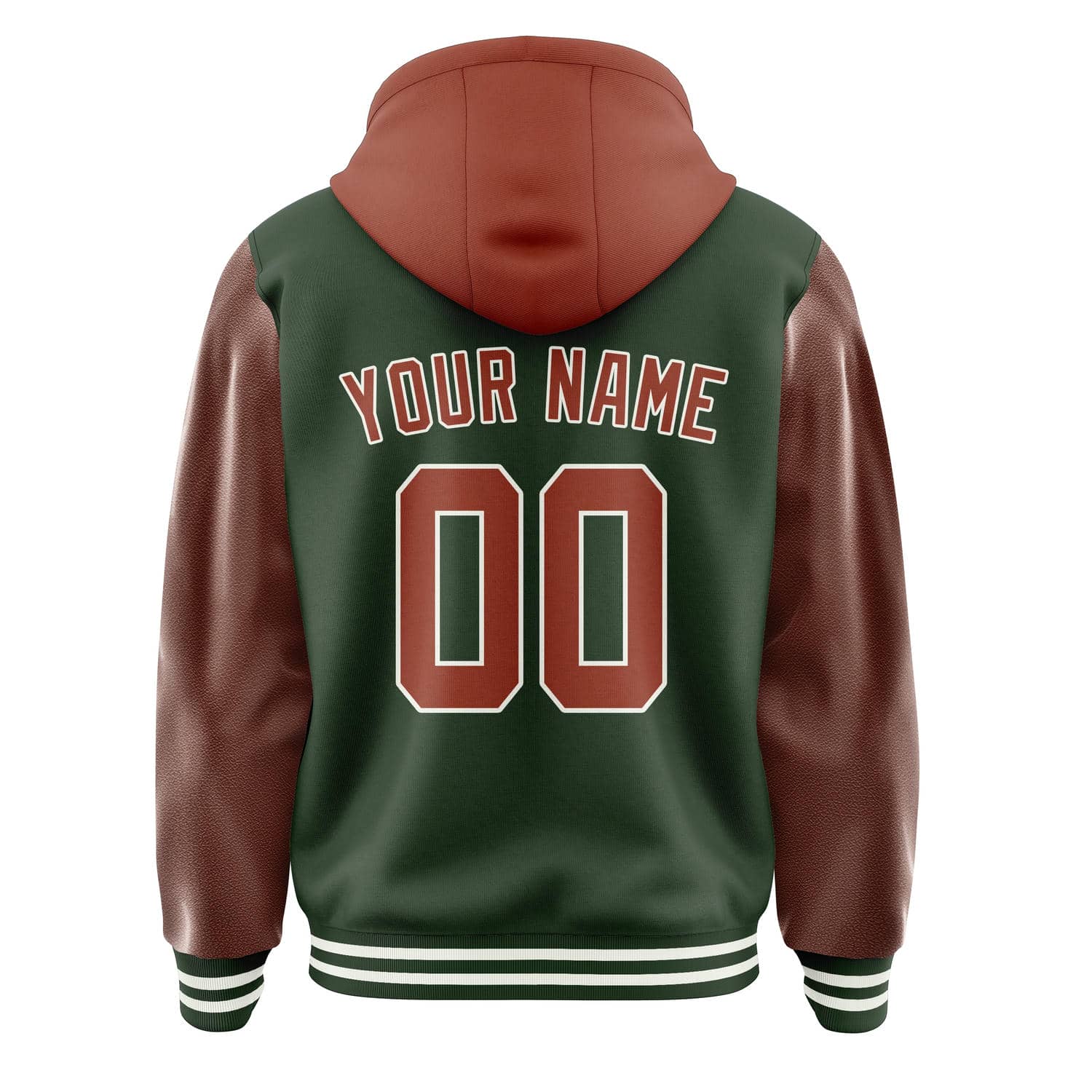 Custom Dark Green Coral Red Jacket