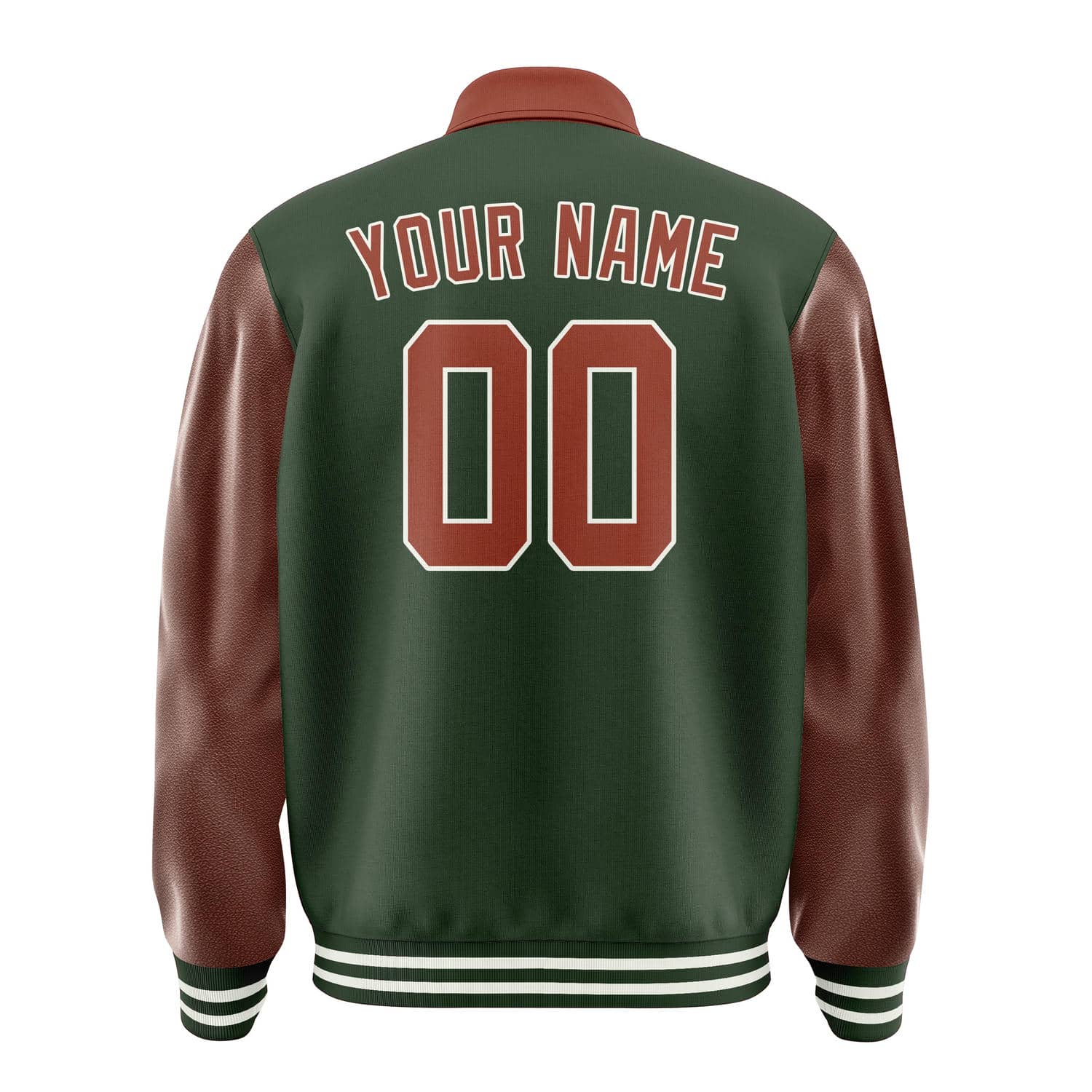 Custom Dark Green Coral Red Jacket