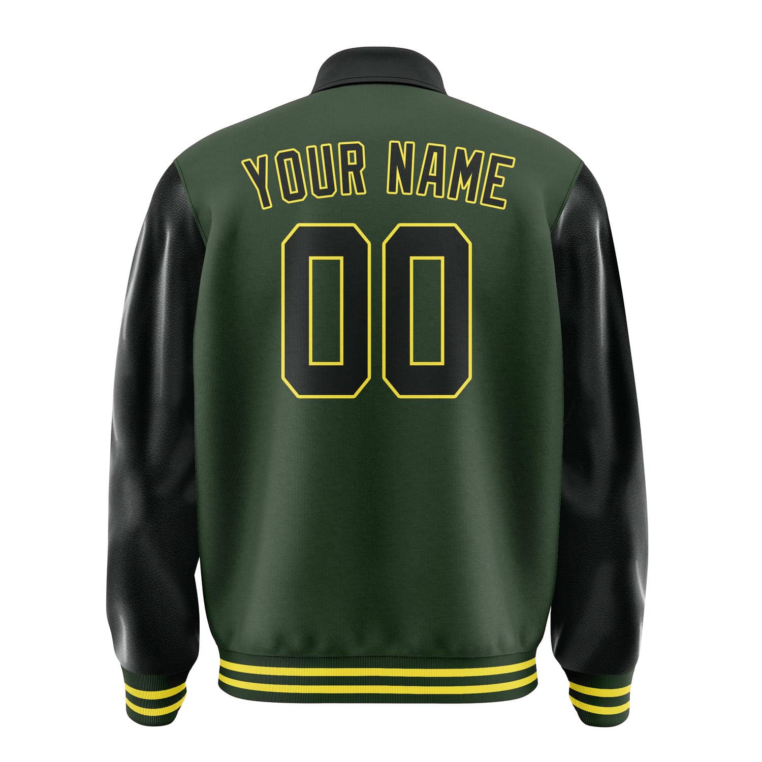 Custom Dark Green Black Jacket