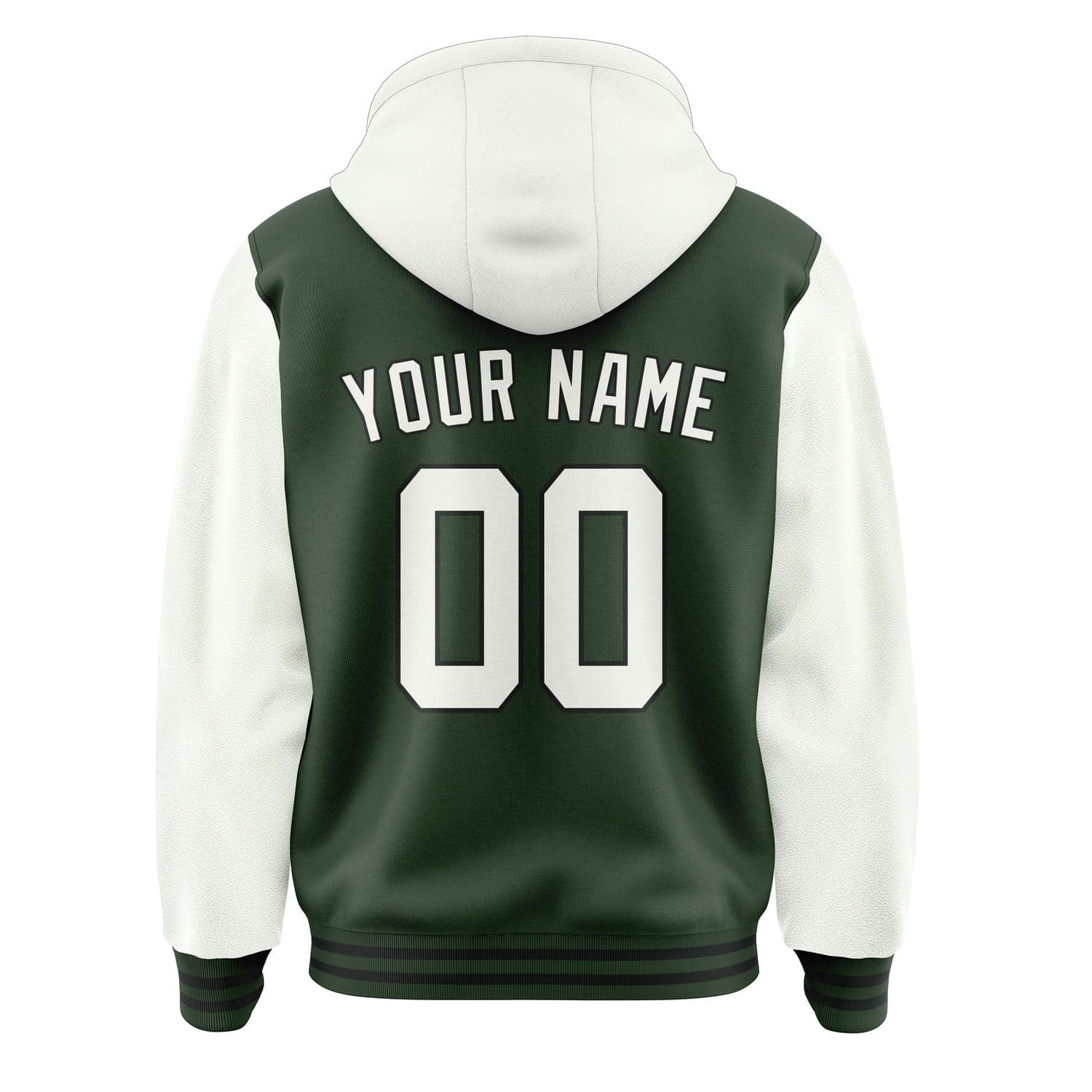 Custom Dark Green White Jacket