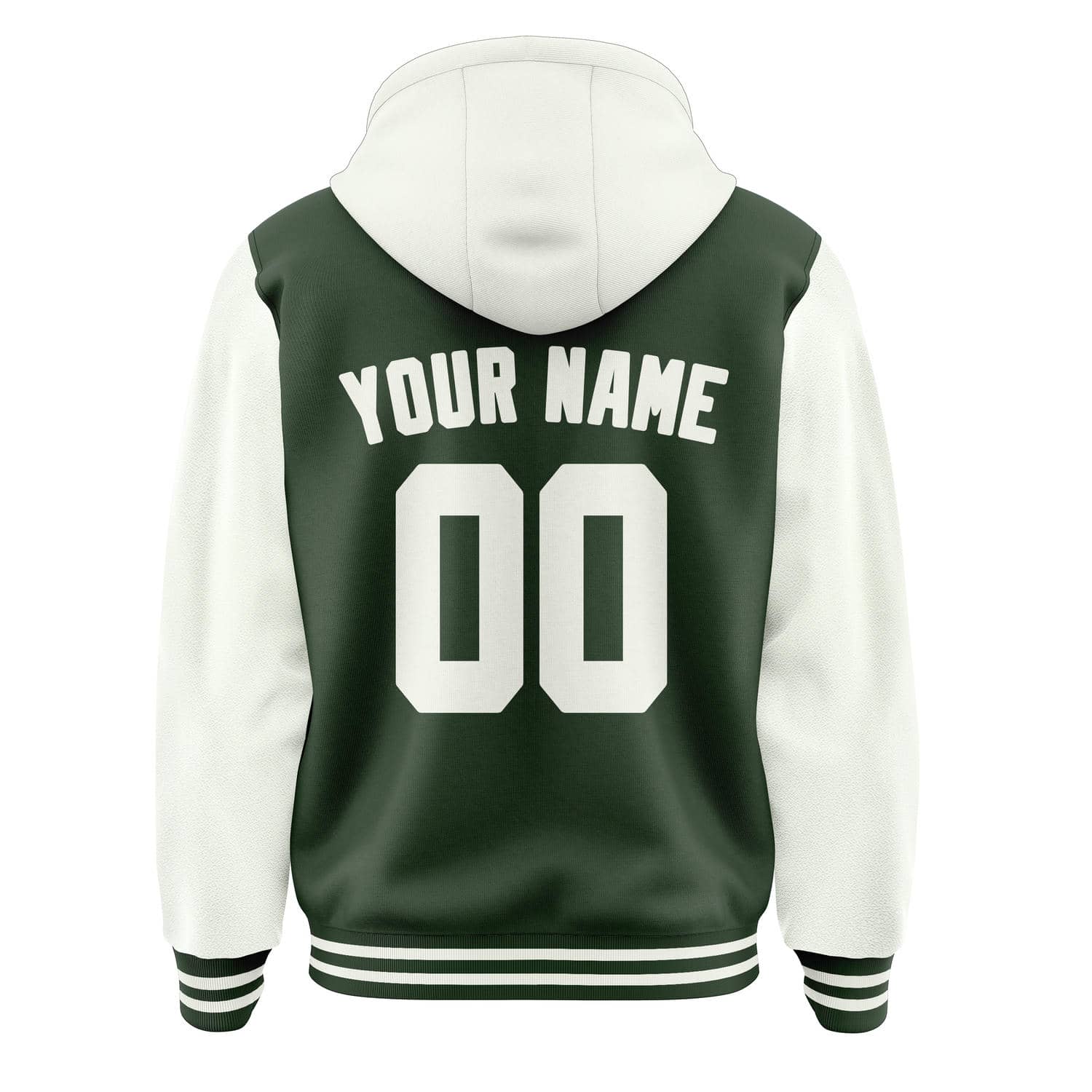 Custom Dark Green White Jacket