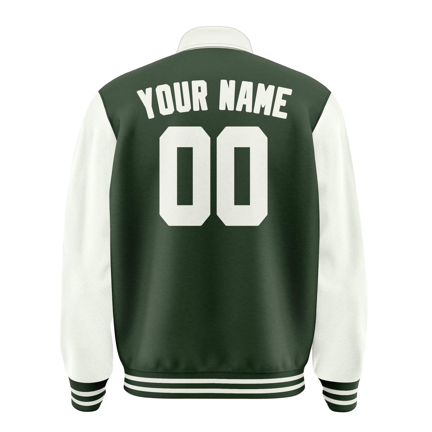 Custom Dark Green White Jacket