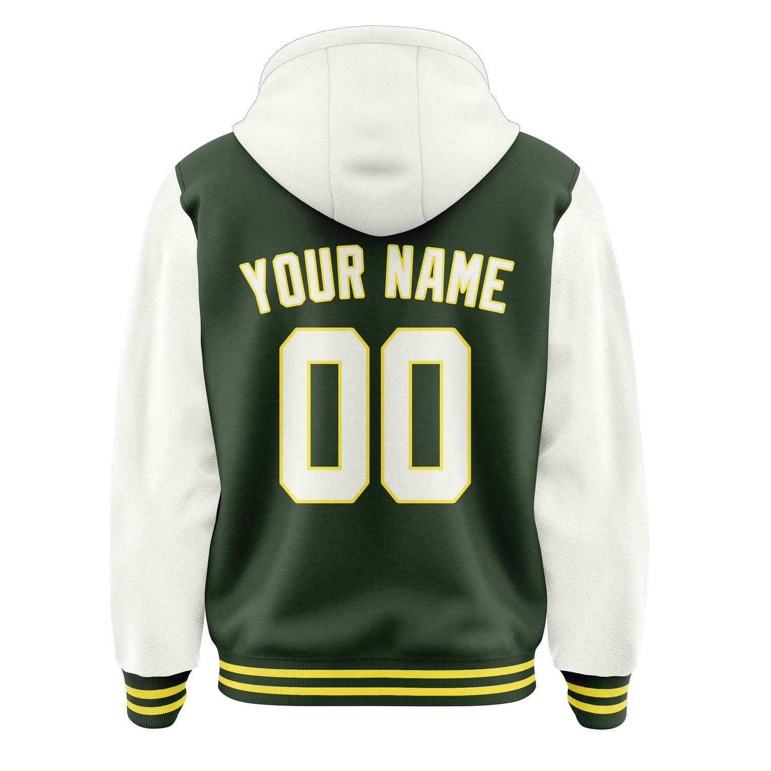 Custom Dark Green White Jacket