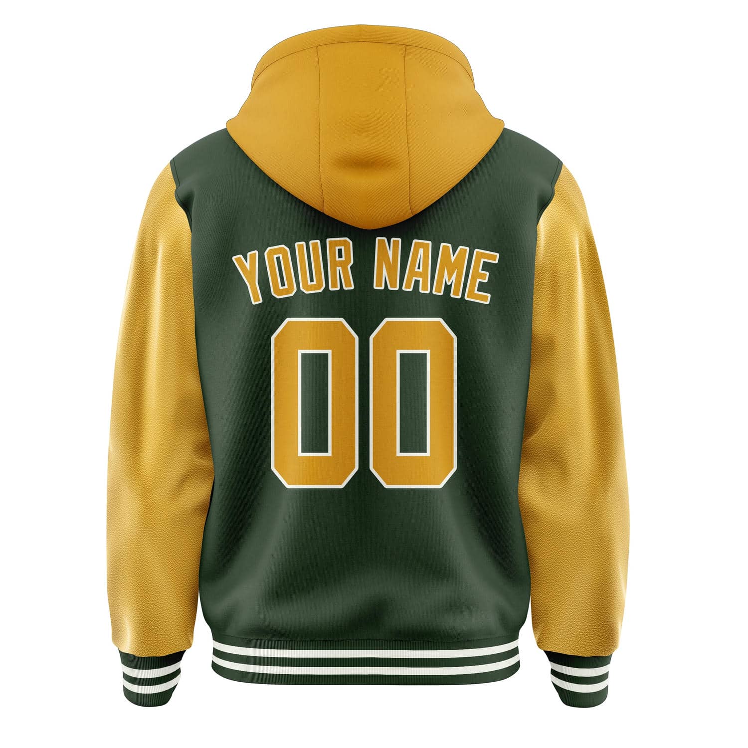 Custom Dark Green Yellow Jacket