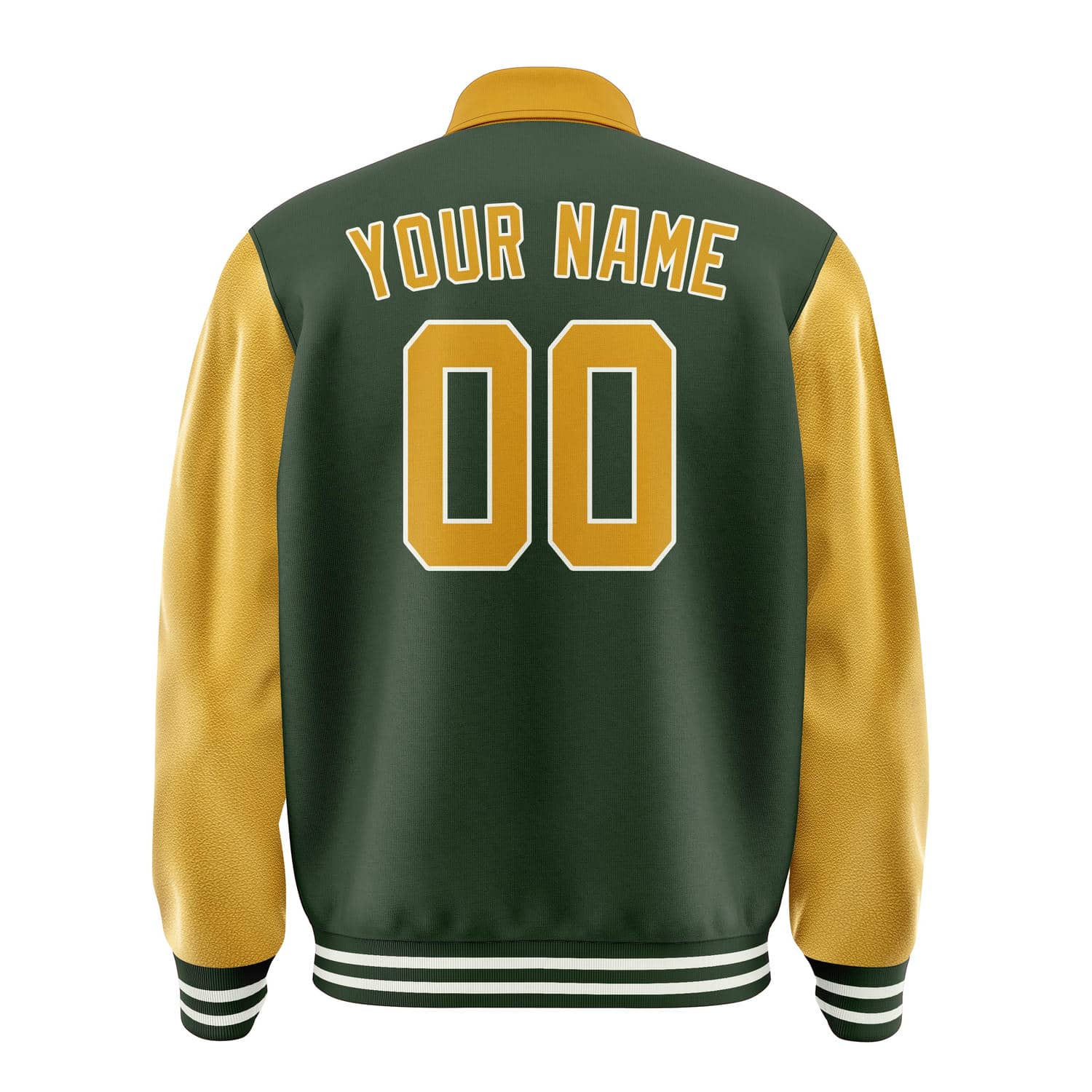 Custom Dark Green Yellow Jacket