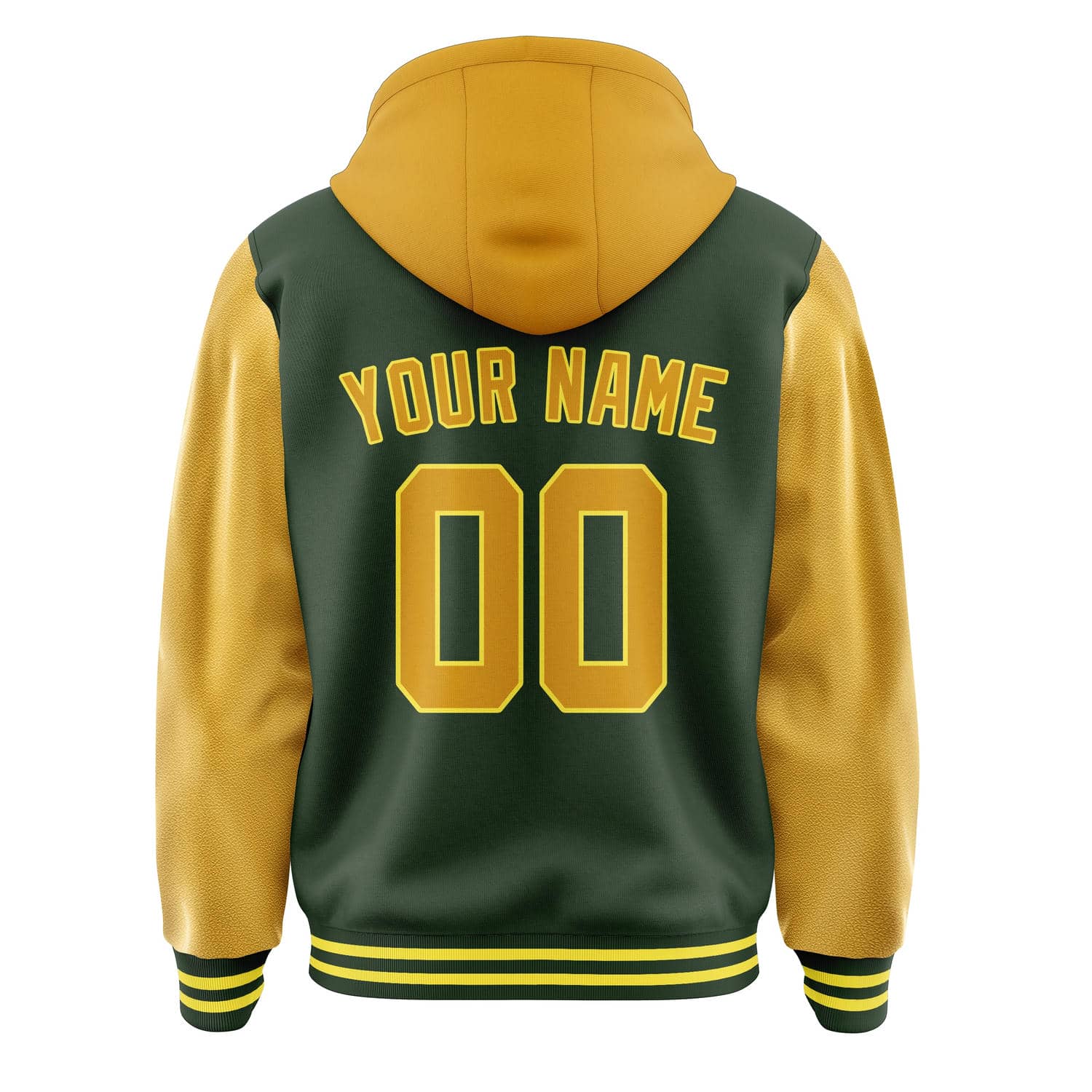 Custom Dark Green Yellow Jacket
