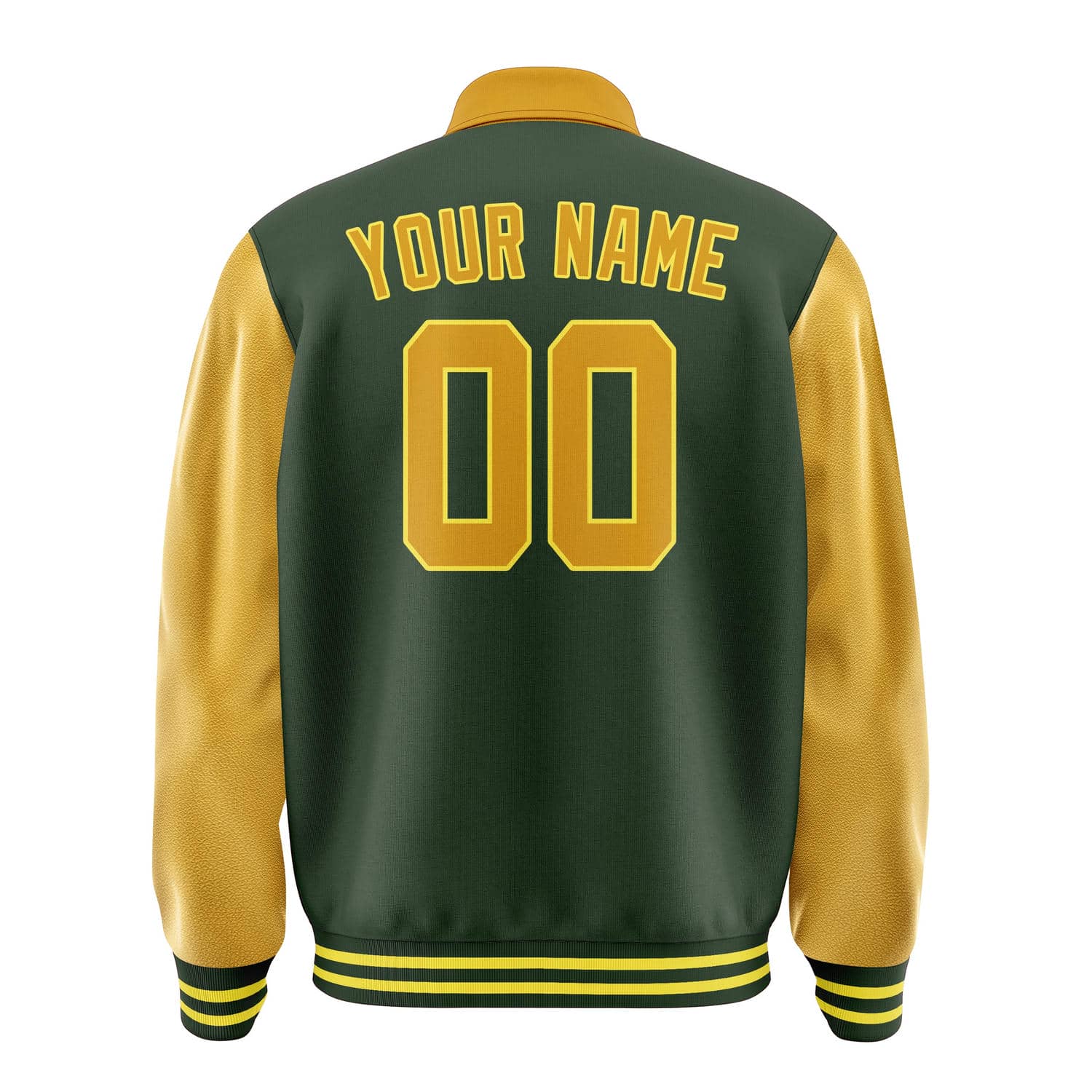 Custom Dark Green Yellow Jacket