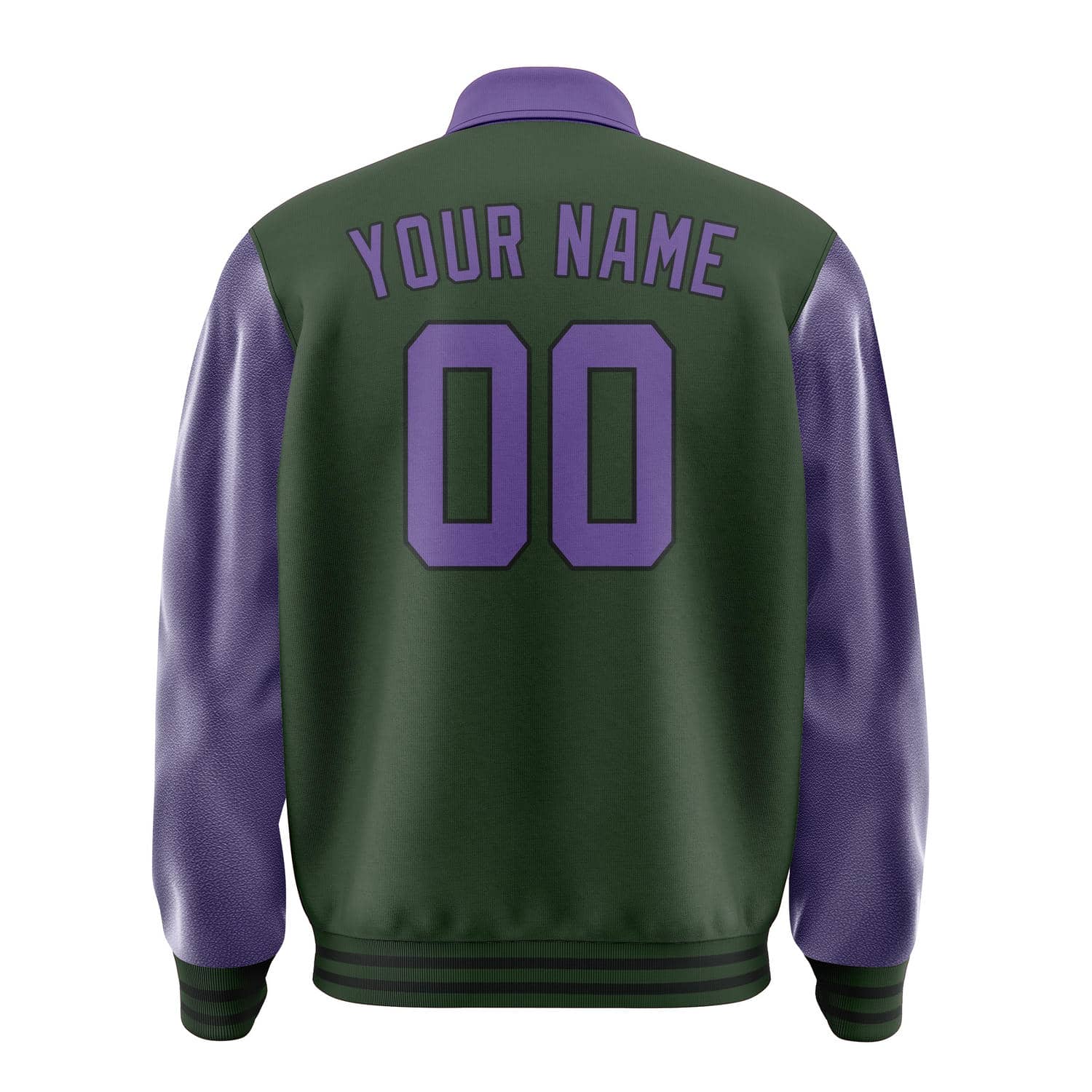 Custom Dark Green Light Purple Jacket