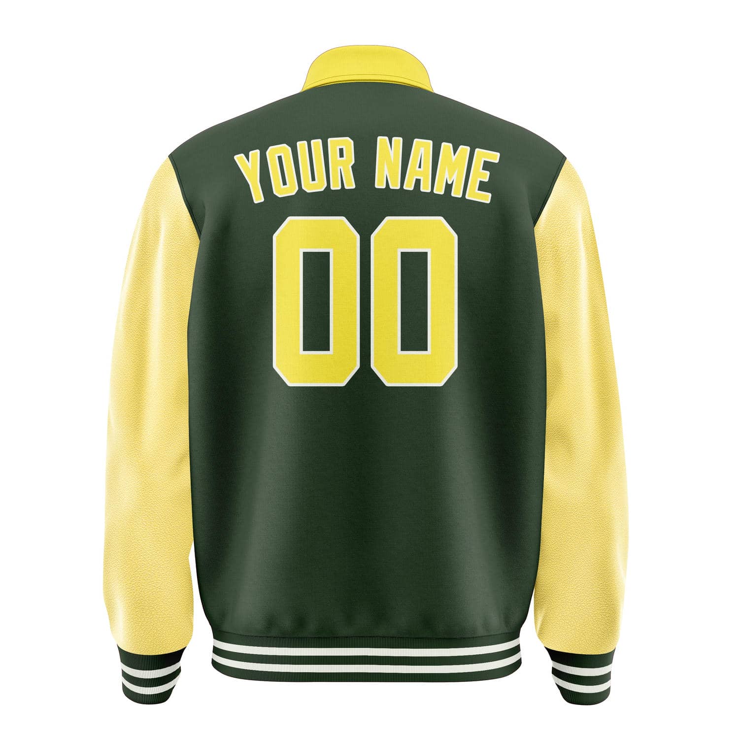 Custom Dark Green Light Yellow Jacket