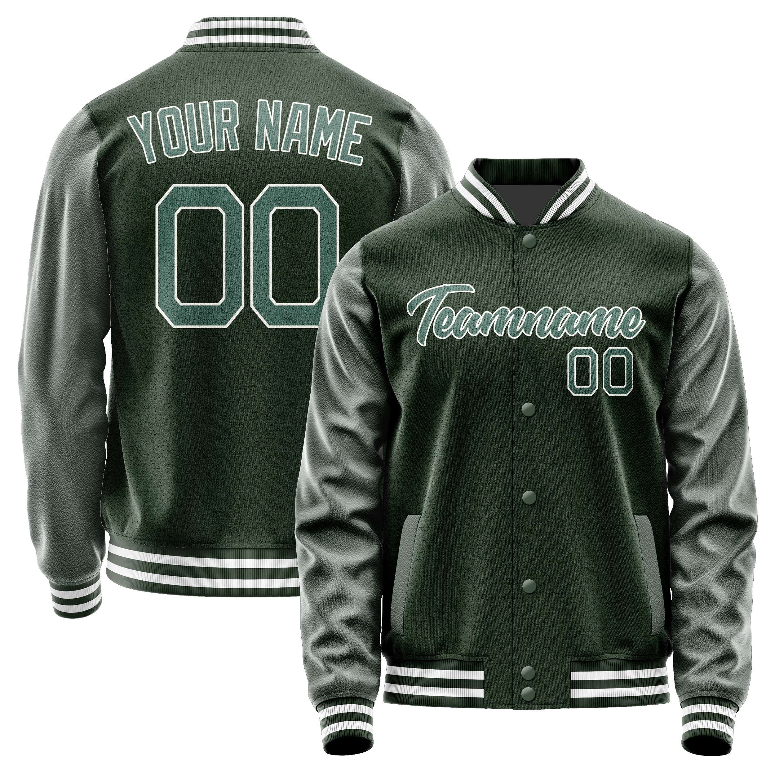 Custom Dark Green Blue Green Jacket JA0606270618B21827