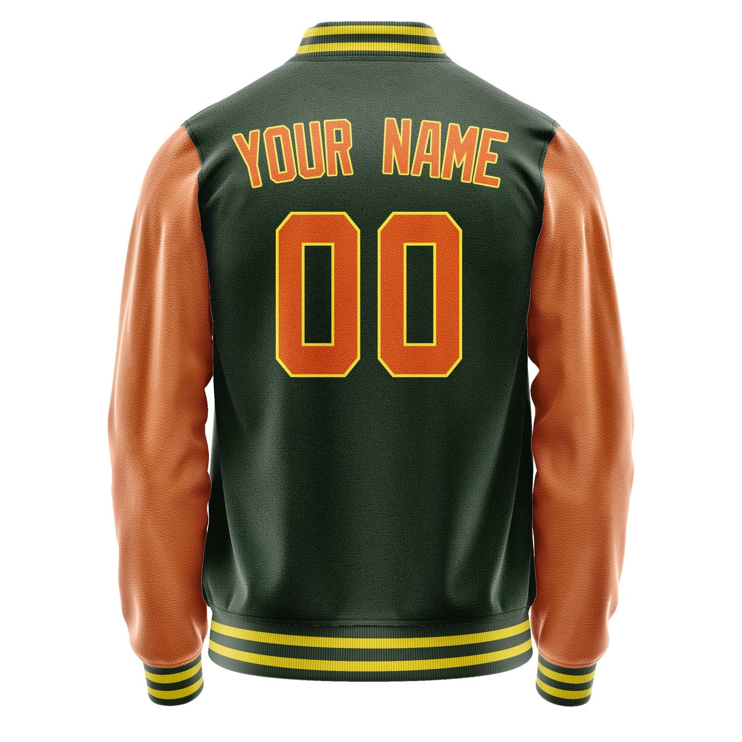 Custom Dark Green Orange Jacket JA0606280626B32628