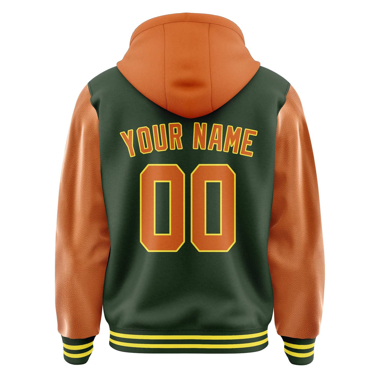 Custom Dark Green Orange Jacket