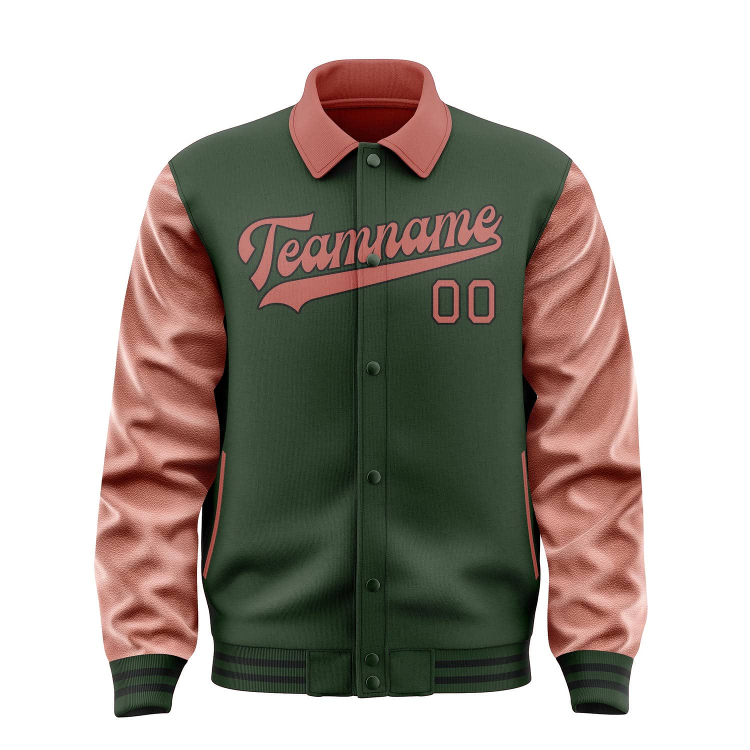Custom Dark Green Copper Rose Jacket
