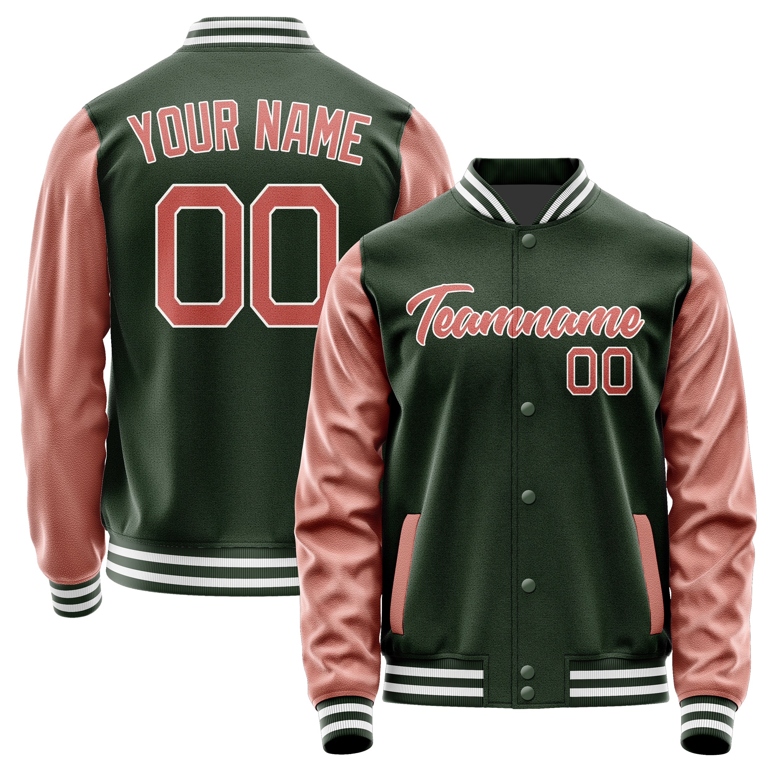 Custom Dark Green Copper Rose Jacket JA0606290618B21829