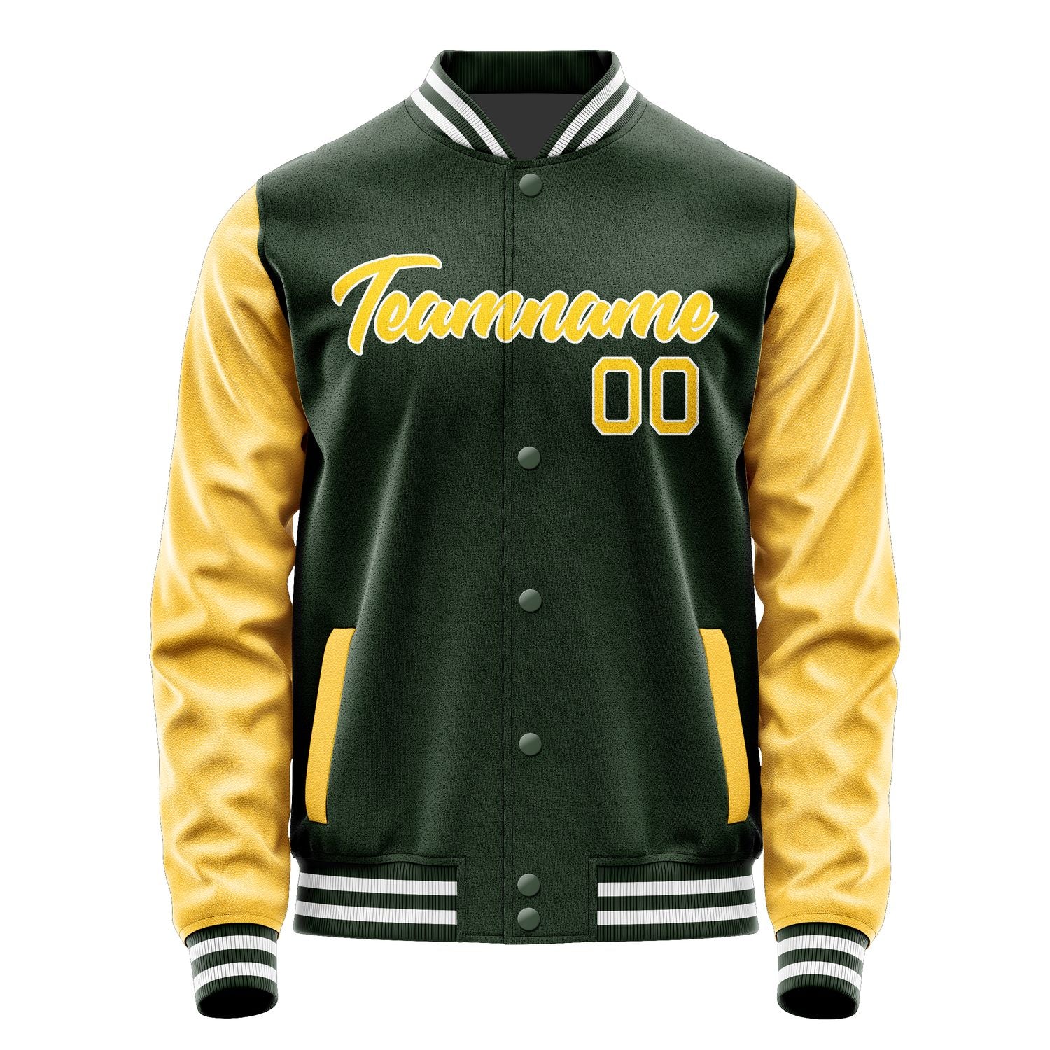 Custom Dark Green Gold Jacket JA0606300617B21730