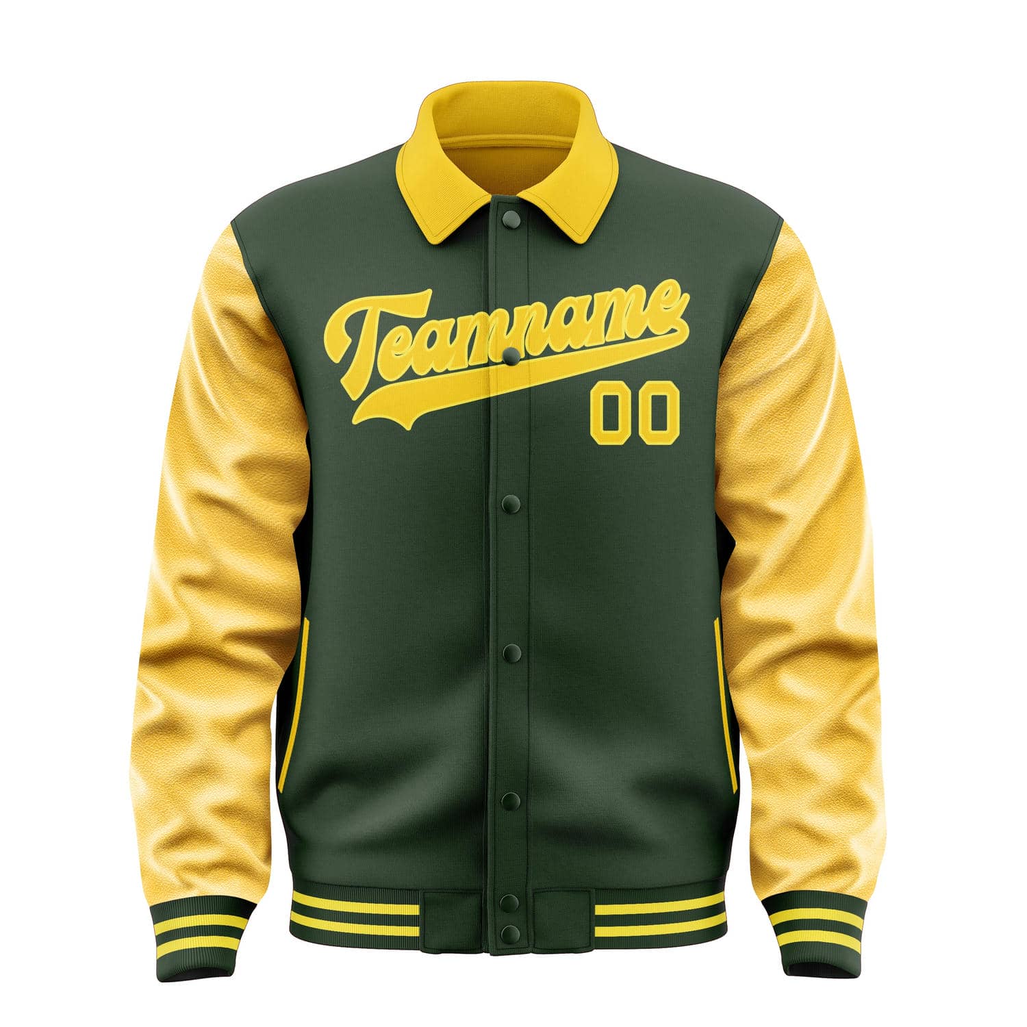 Custom Dark Green Gold Jacket