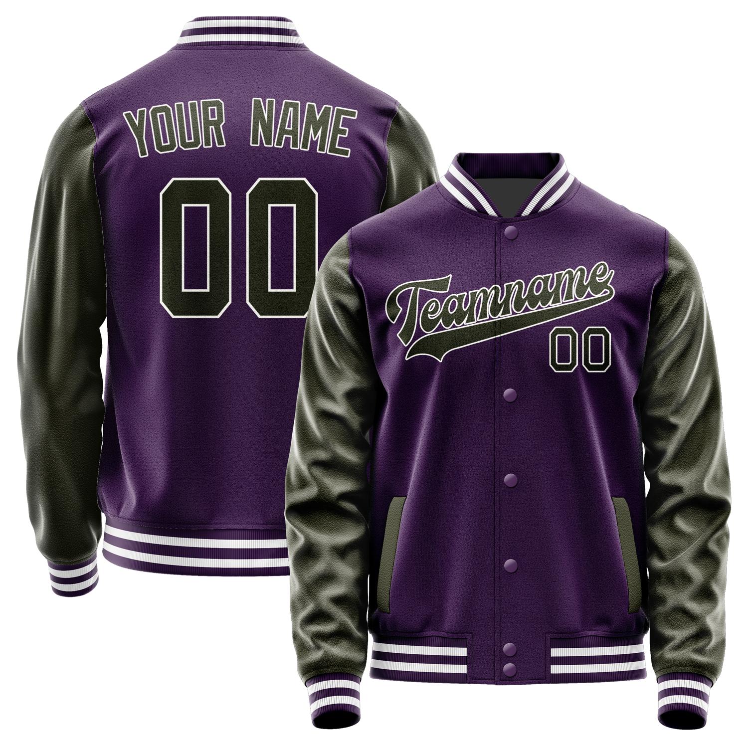 Custom Purple Olive Jacket JA0707020718B31802