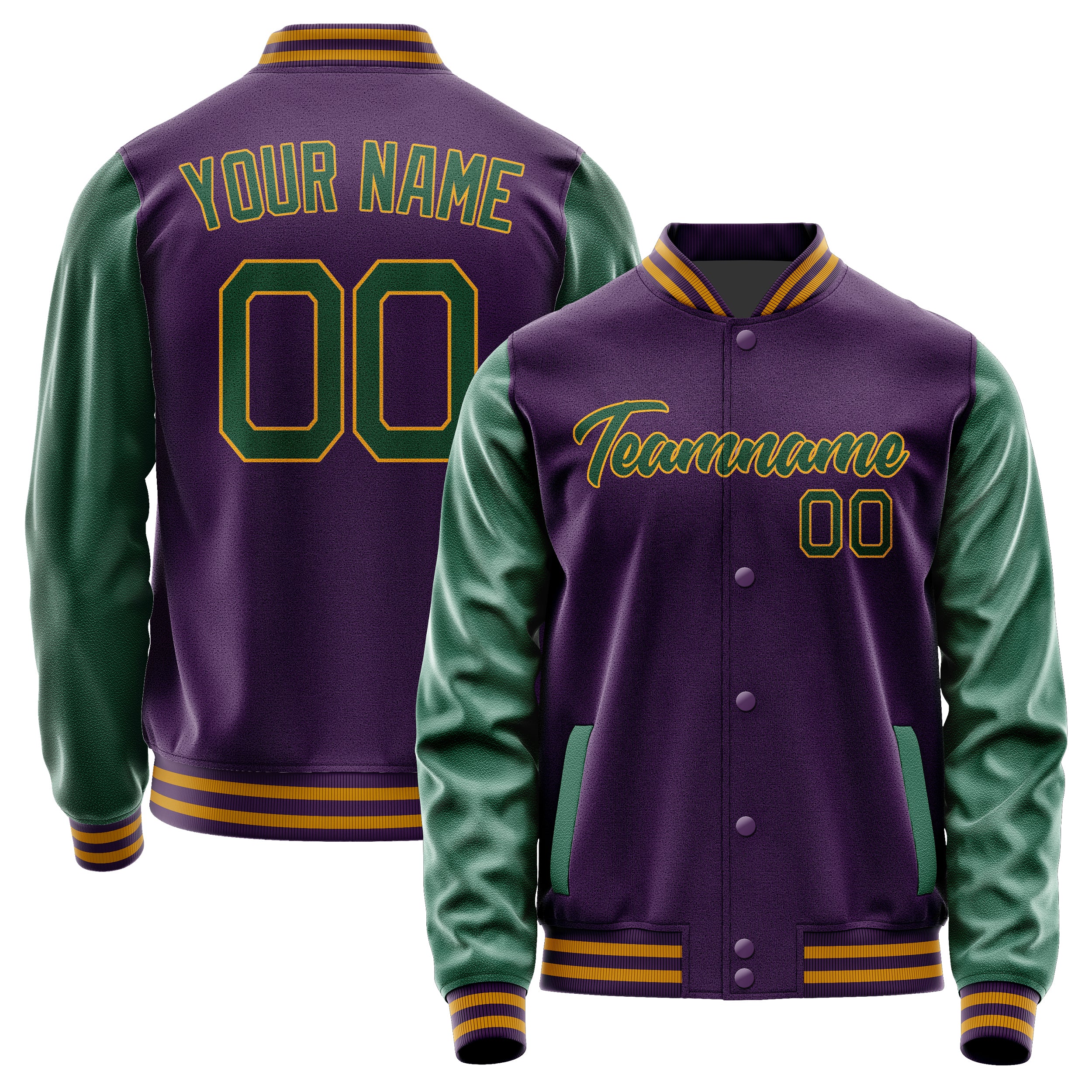Custom Purple Green Jacket JA0707050719B21905