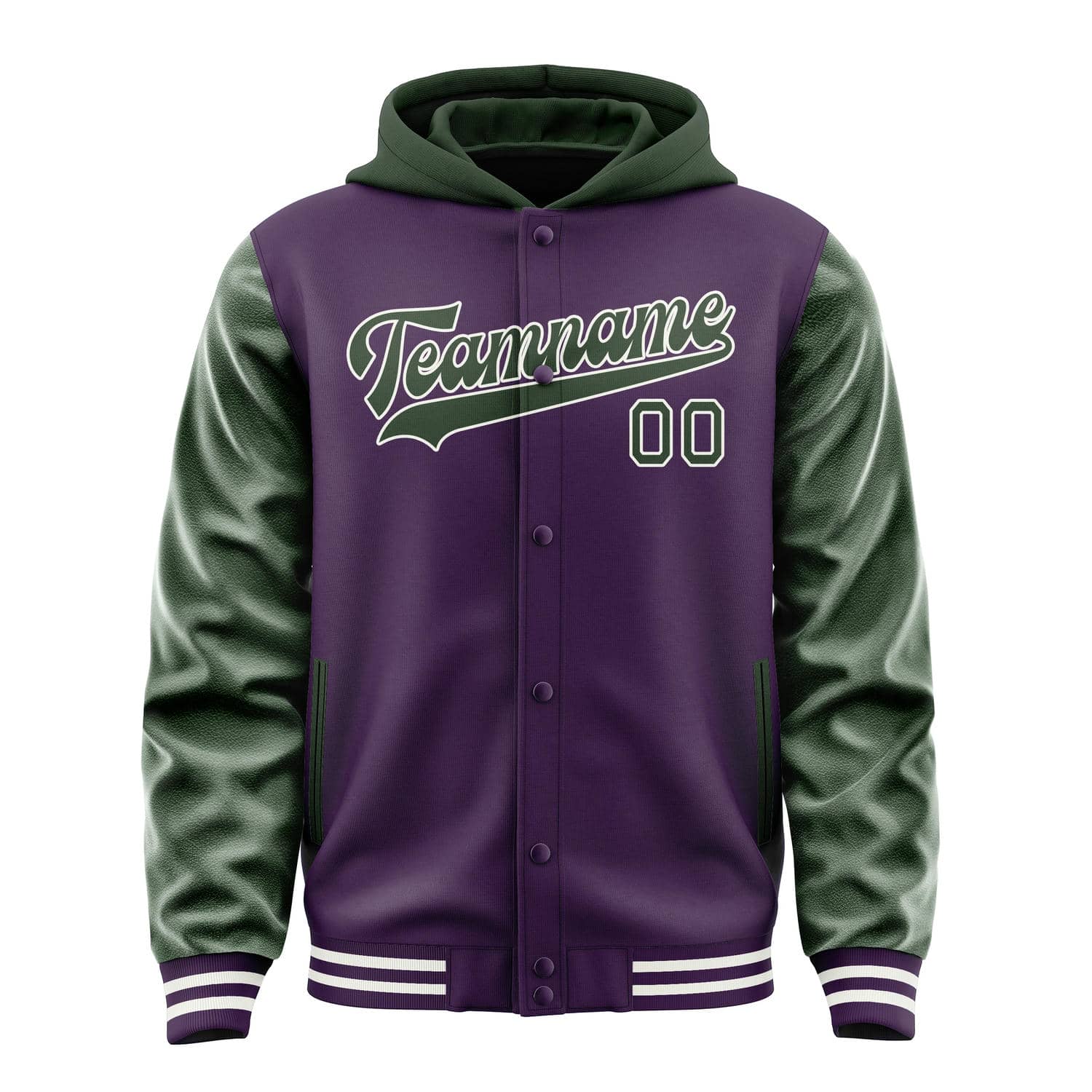 Custom Purple Dark Green Jacket