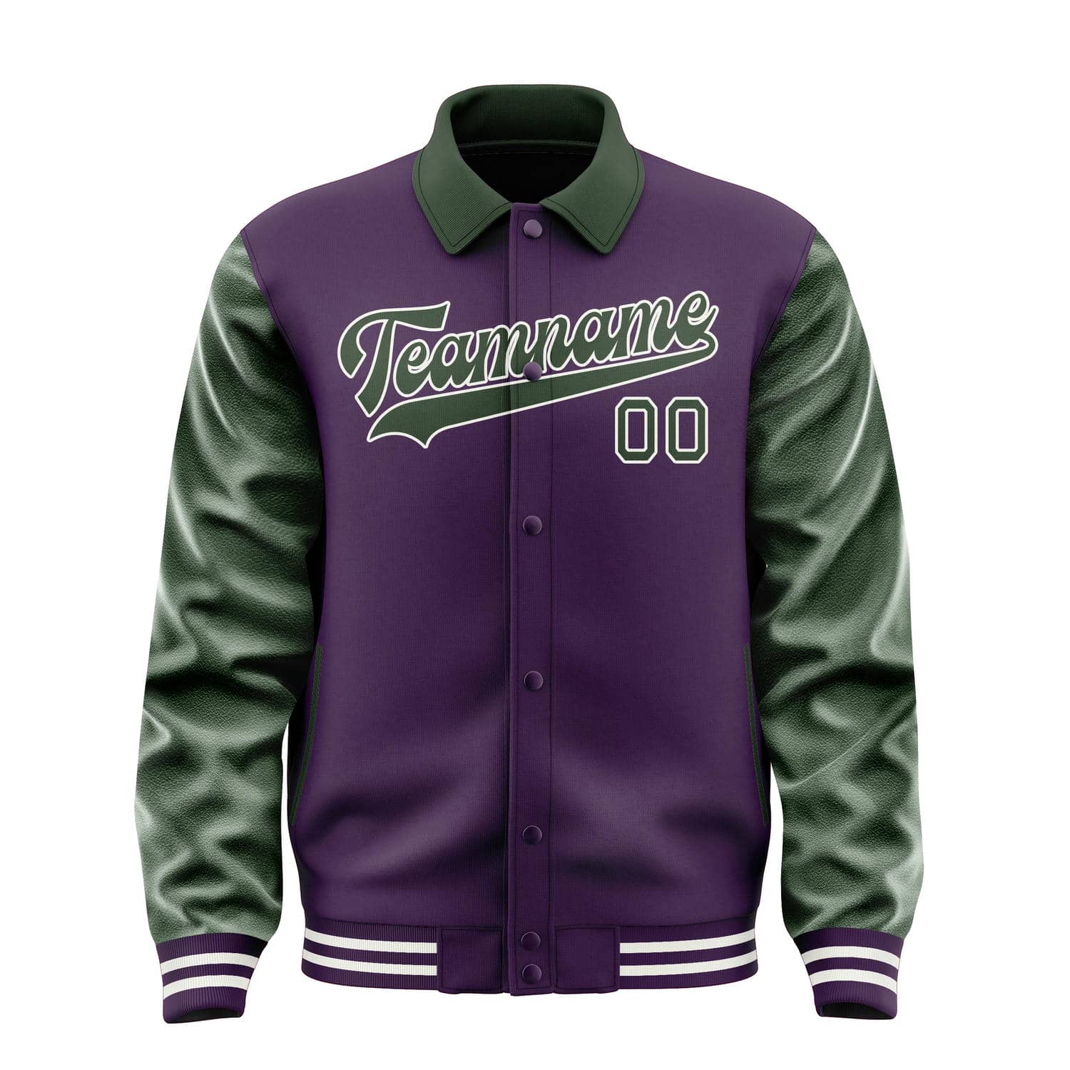 Custom Purple Dark Green Jacket